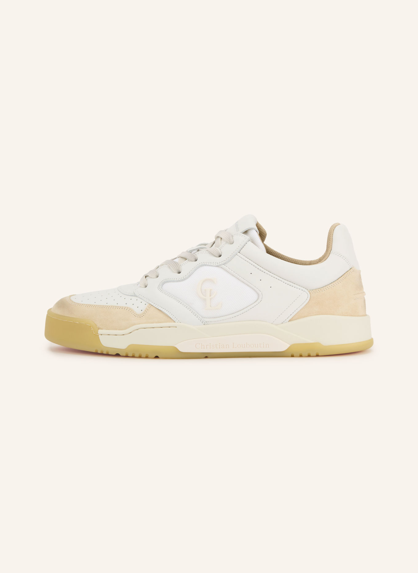 Christian Louboutin Sneaker BSKTBALL 1 RETRO: WEISS / ECRU