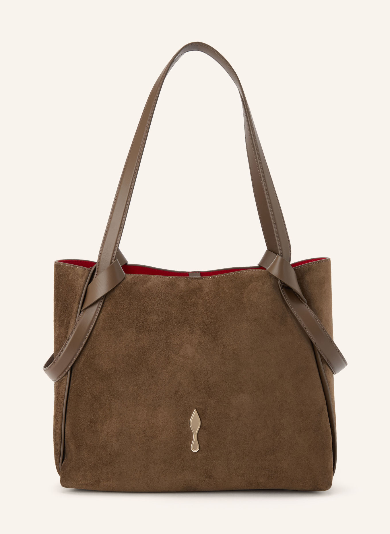 Christian Louboutin BETTINA LARGE Shoppers with Pouch: KHAKI