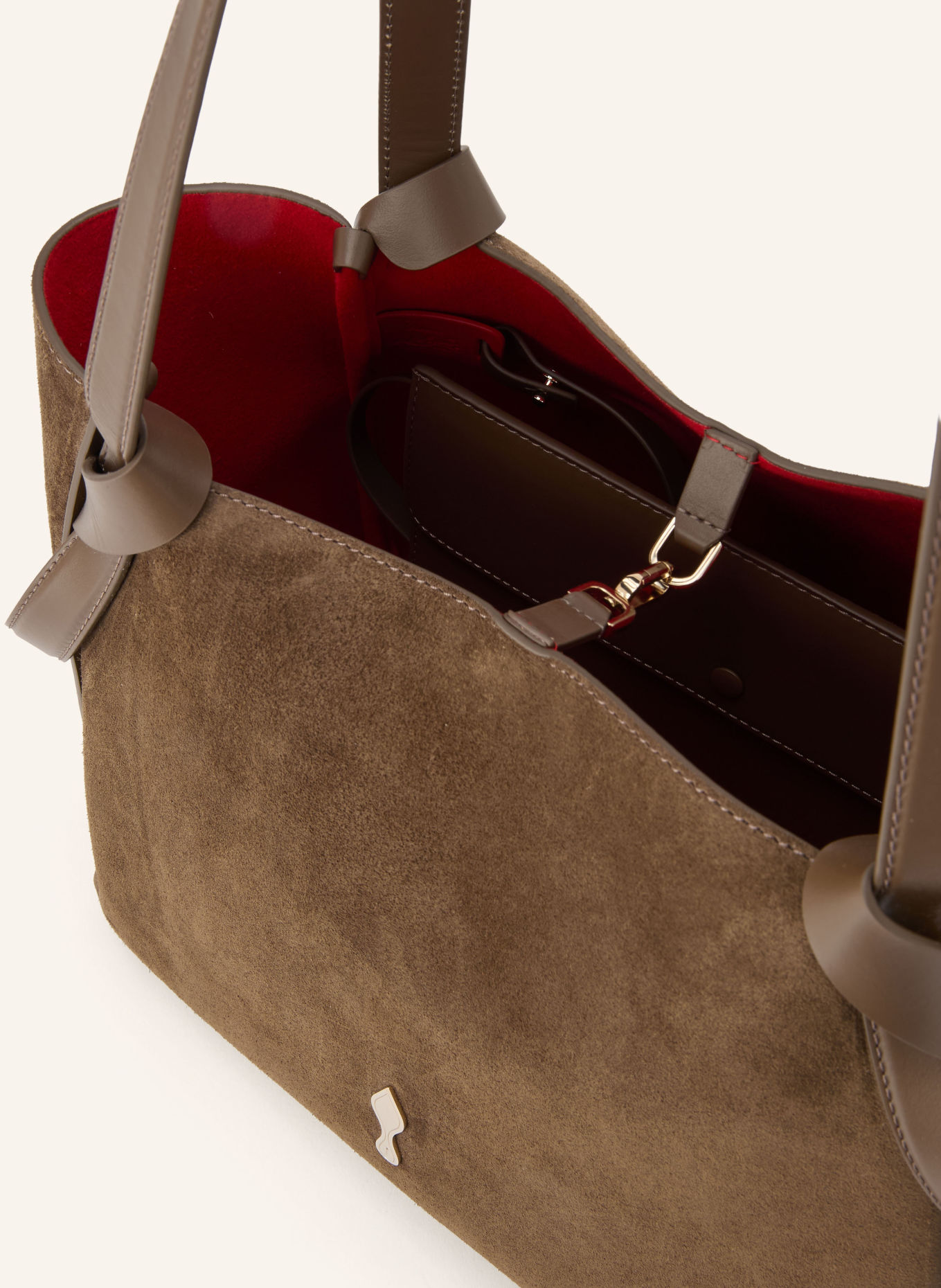 Christian Louboutin BETTINA LARGE Shoppers with Pouch: KHAKI