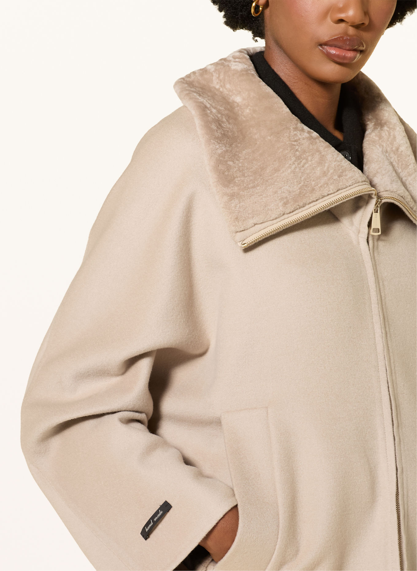 manzoni 24 Jacka med kashmir: BEIGE