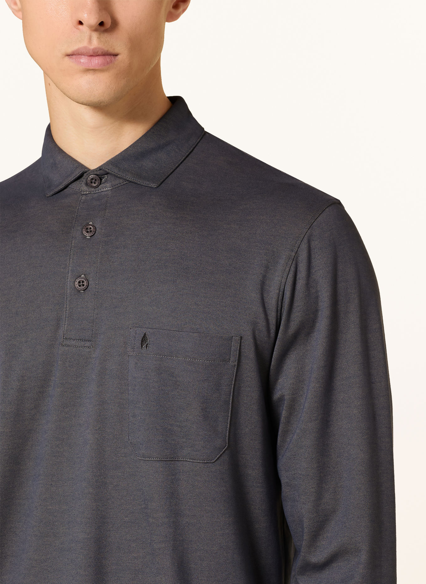 RAGMAN Piqué polo shirt: DARK GRAY