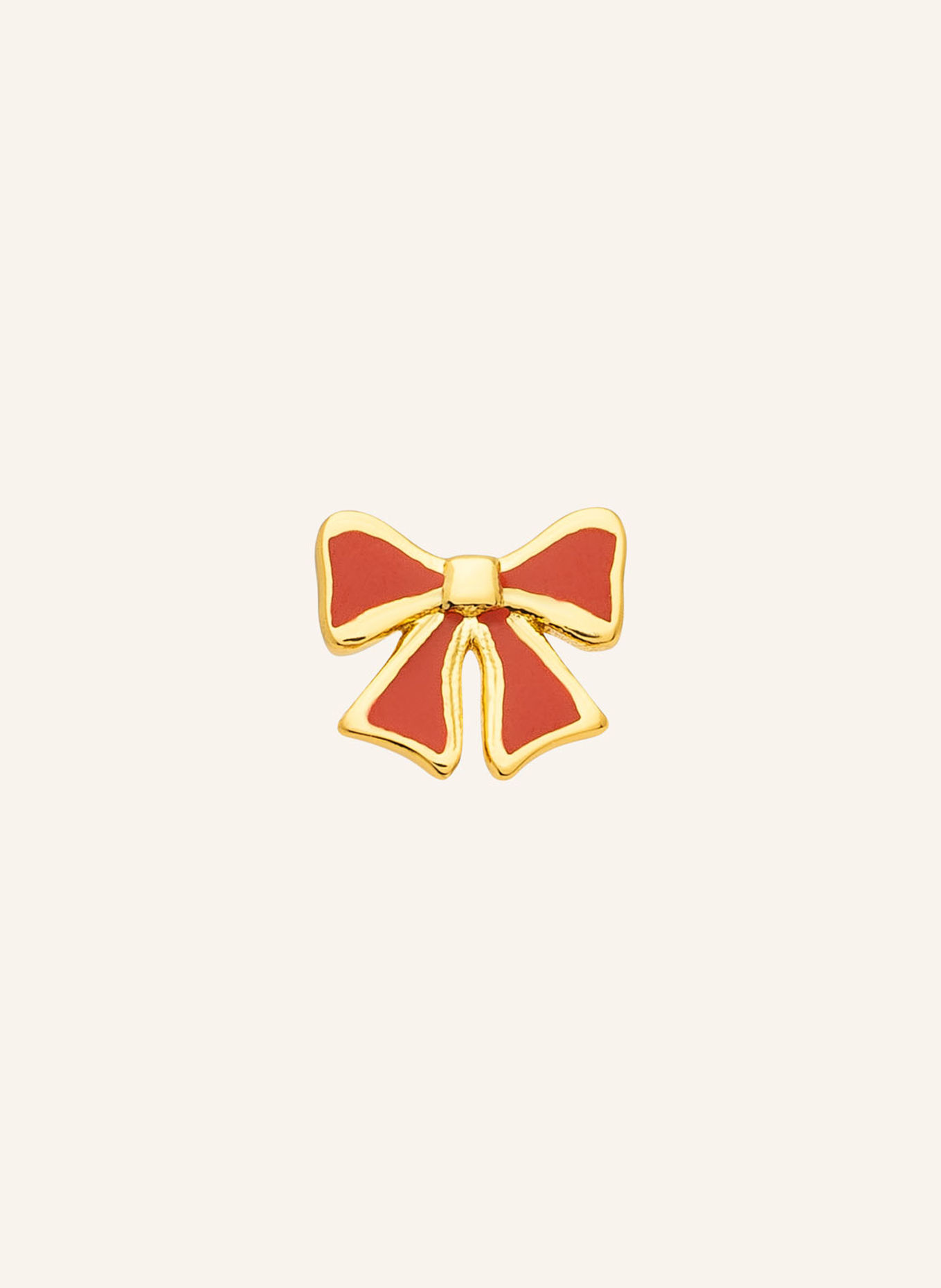 LULU Copenhagen Ohrstecker BOW: ROT / GOLD