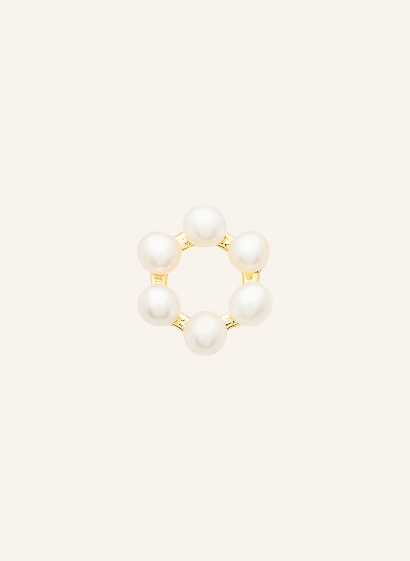 LULU Copenhagen BOUQUET CIRCLE EARRING Stud earrings: GOLD / WHITE