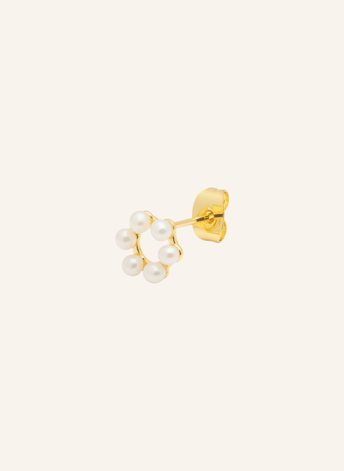 LULU Copenhagen BOUQUET CIRCLE EARRING Stud earrings: GOLD / WHITE