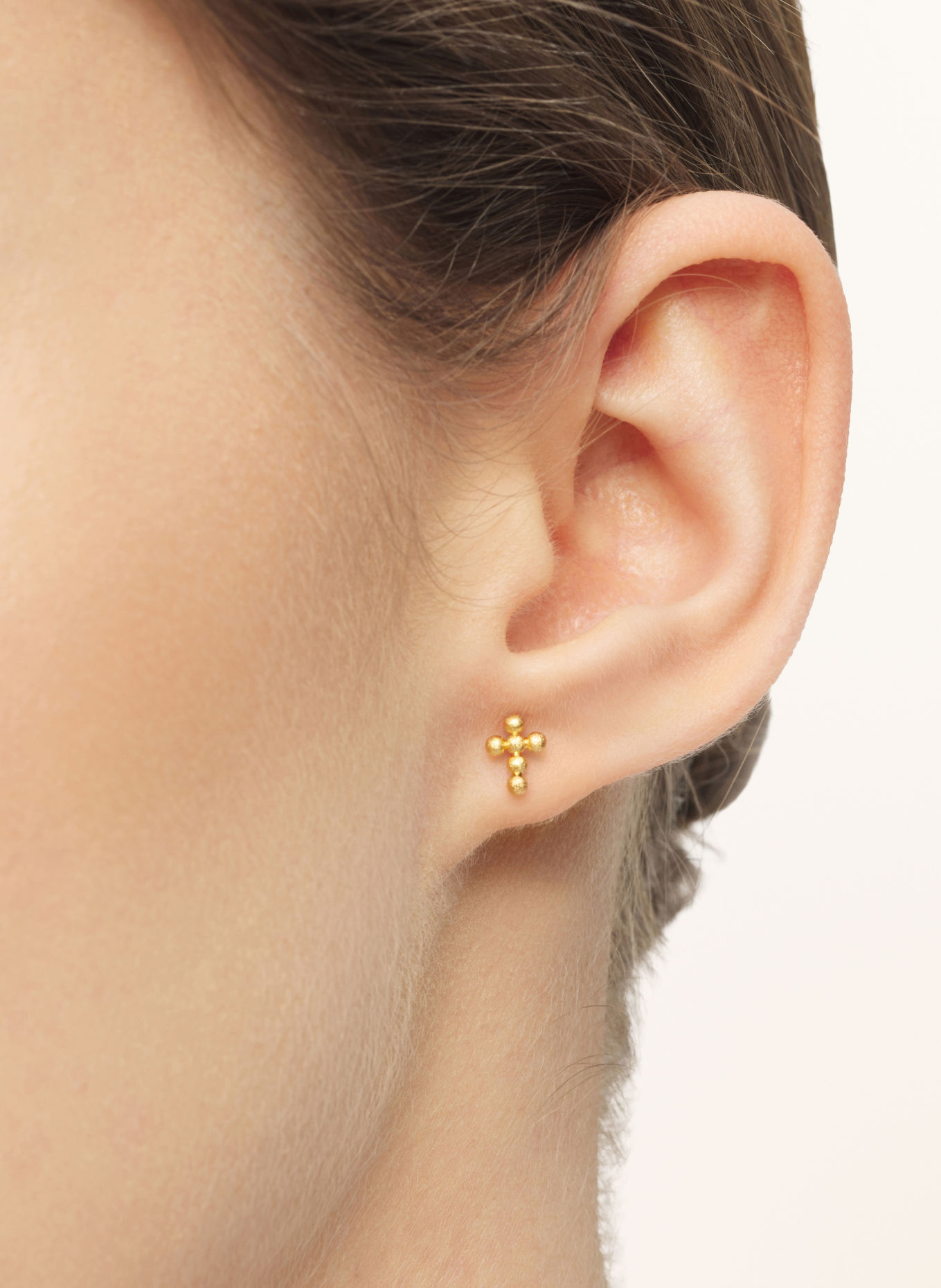 LULU Copenhagen BOUQUET CROSS EARRING Studs: GOLD