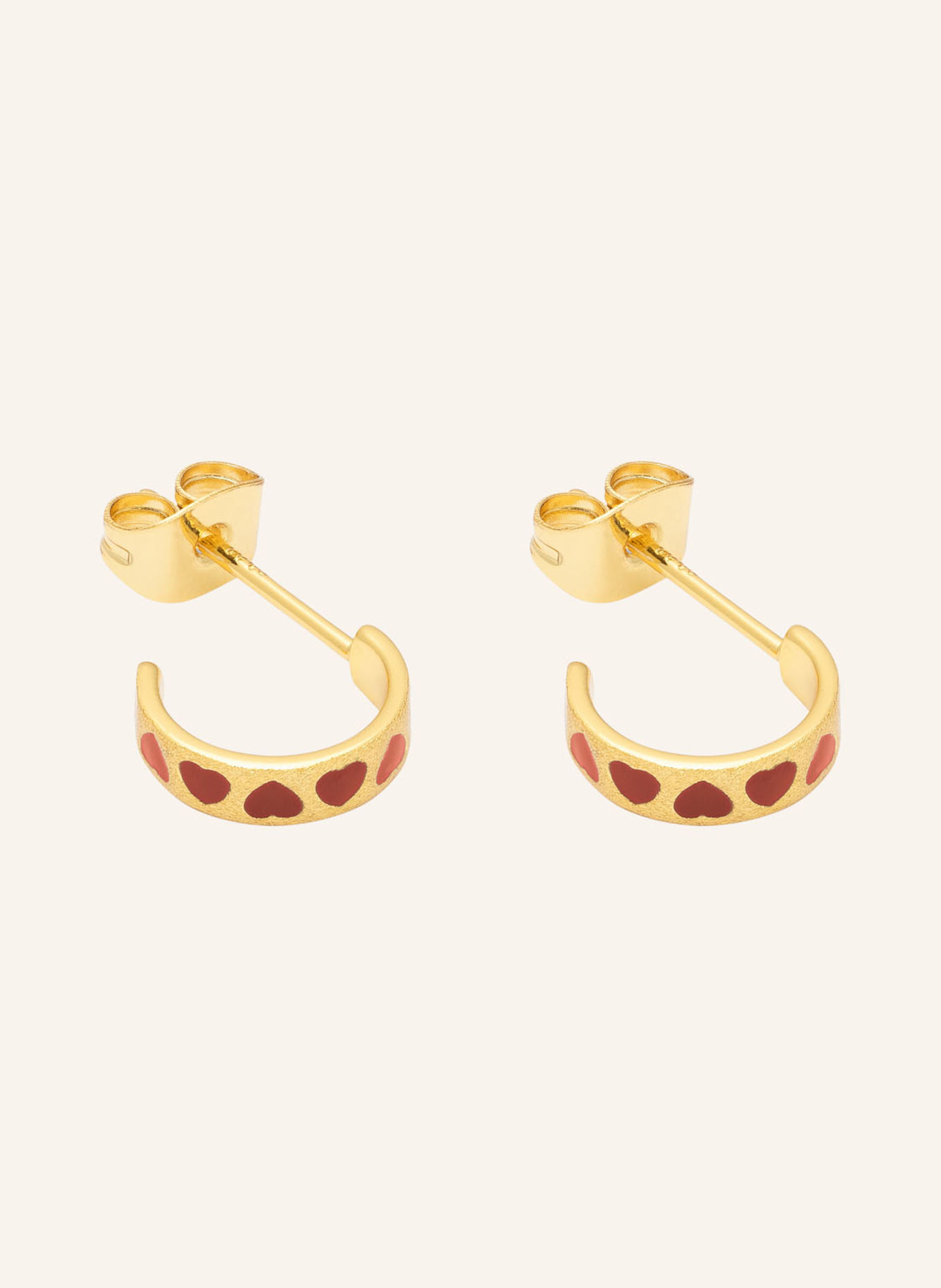 LULU Copenhagen LOVE REPEAT HOOPS PAIR Hoop earrings: GOLD
