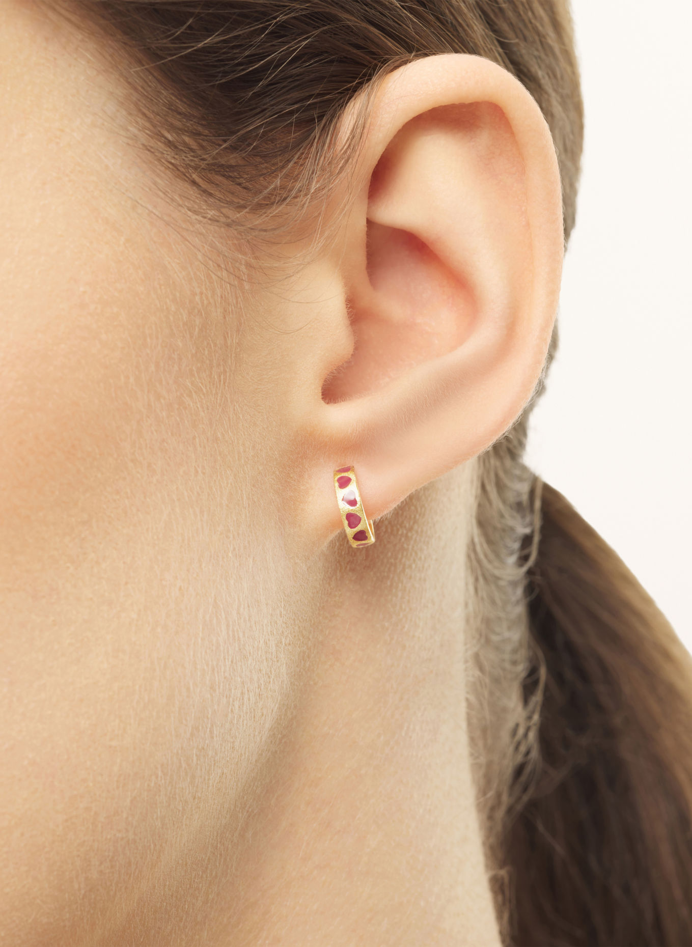 LULU Copenhagen LOVE REPEAT HOOPS PAIR Hoop earrings: GOLD