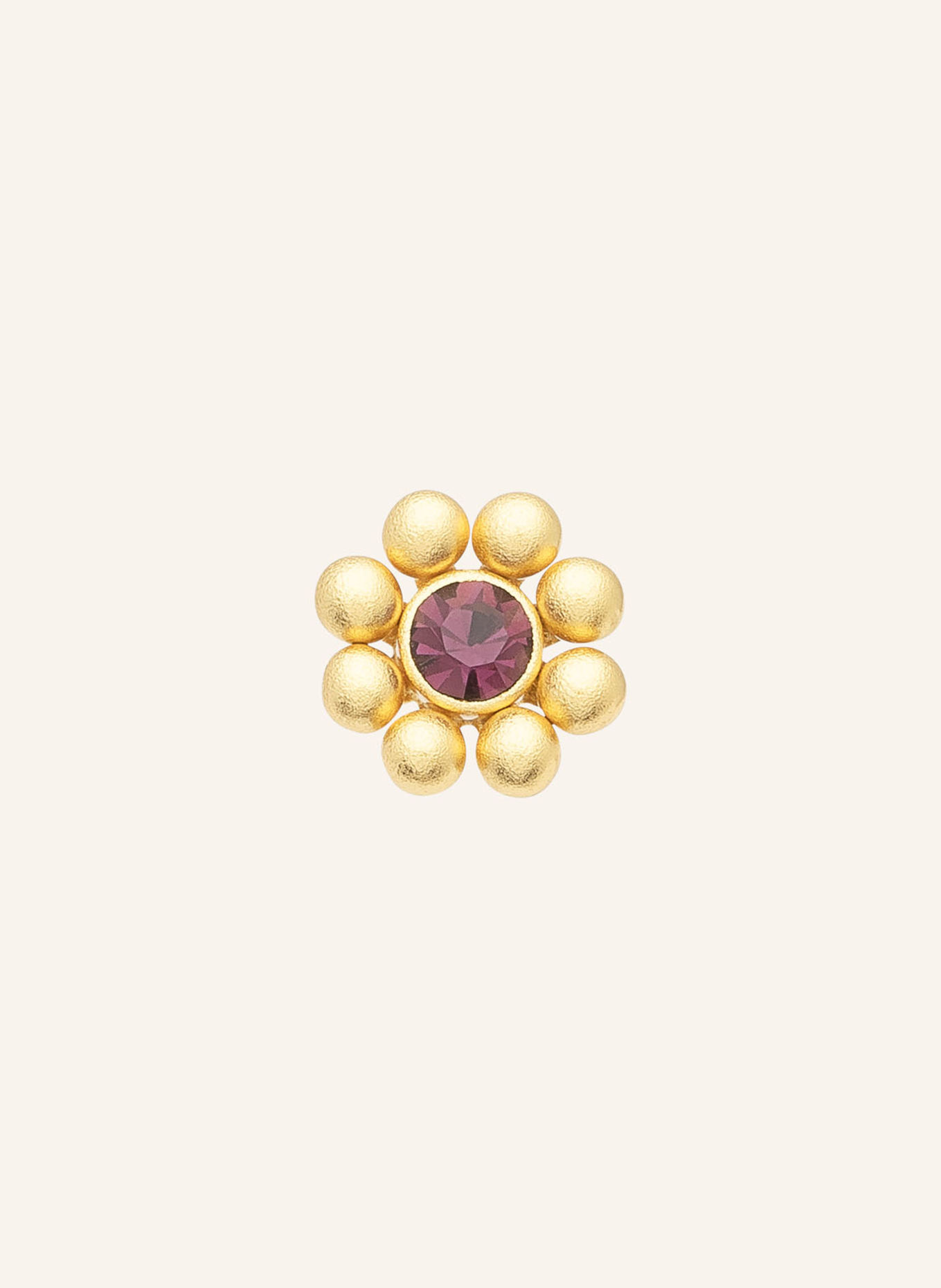 LULU Copenhagen BOUQUET CRYSTAL FLOWER Stud Earrings: GOLD / PINK