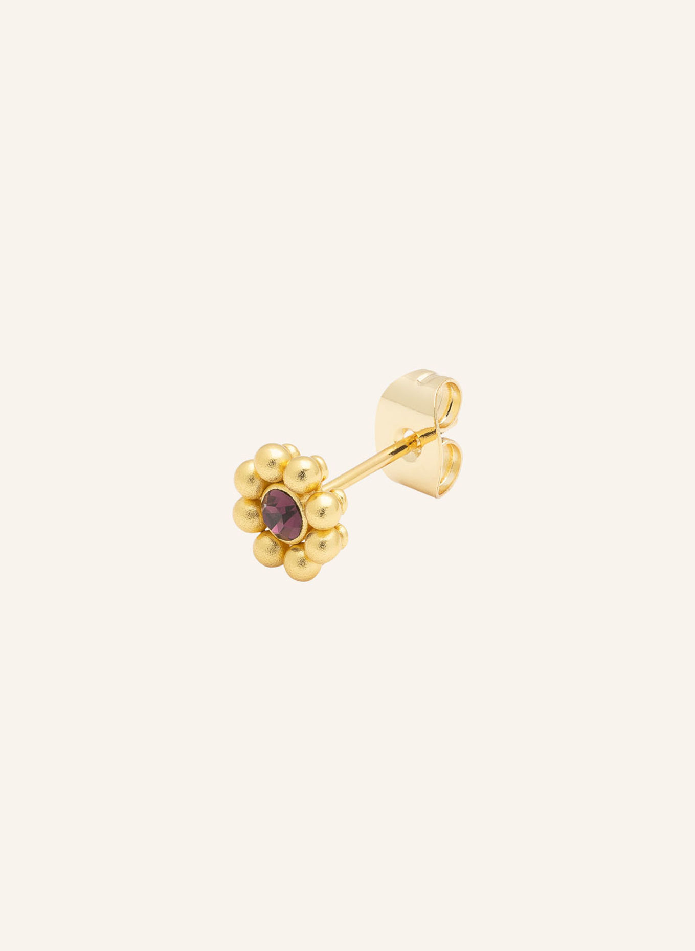 LULU Copenhagen BOUQUET CRYSTAL FLOWER Stud Earrings: GOLD / PINK