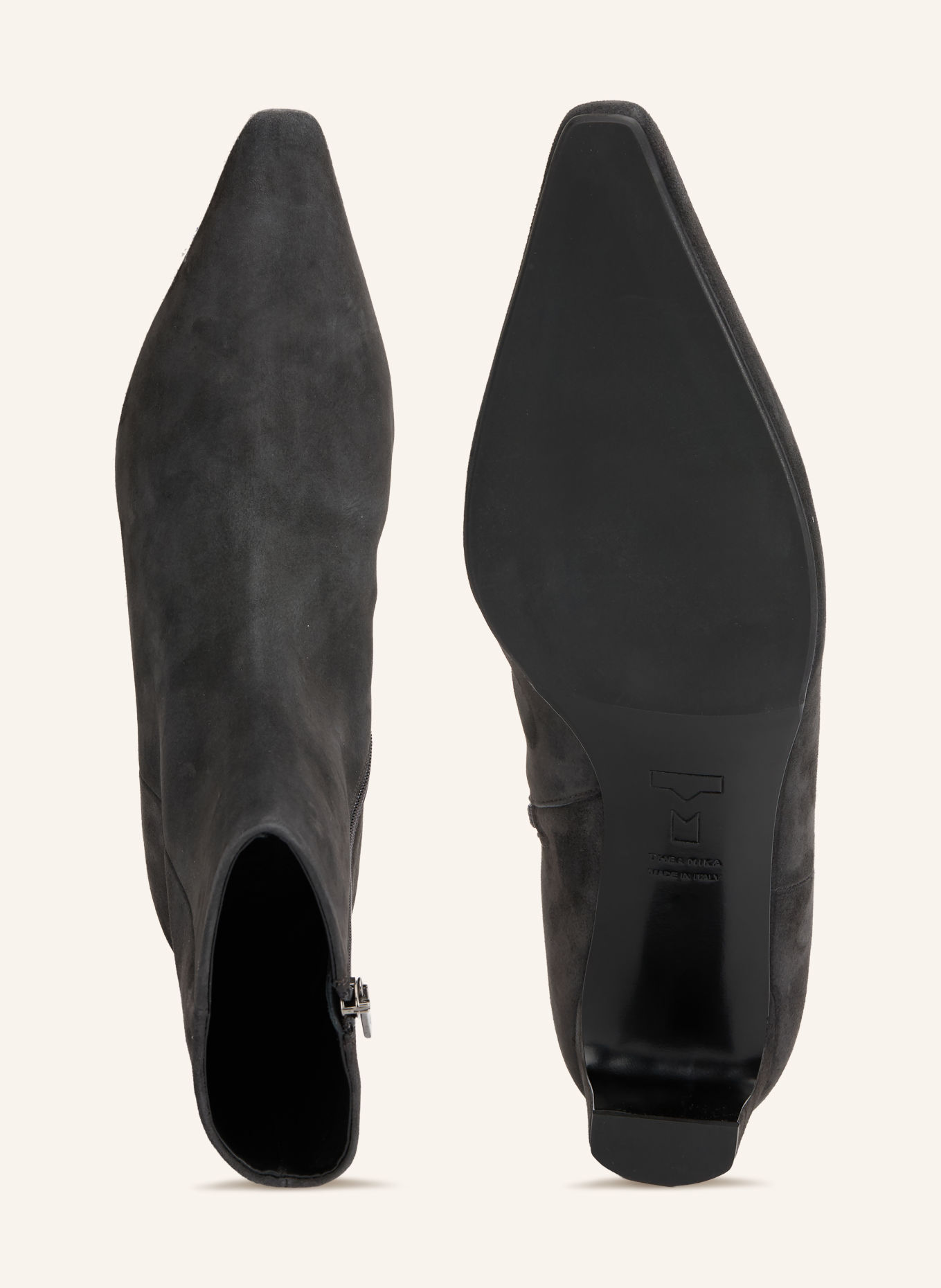 THEA MIKA VESNA Ankle boots: DARK GRAY / PLATINUM