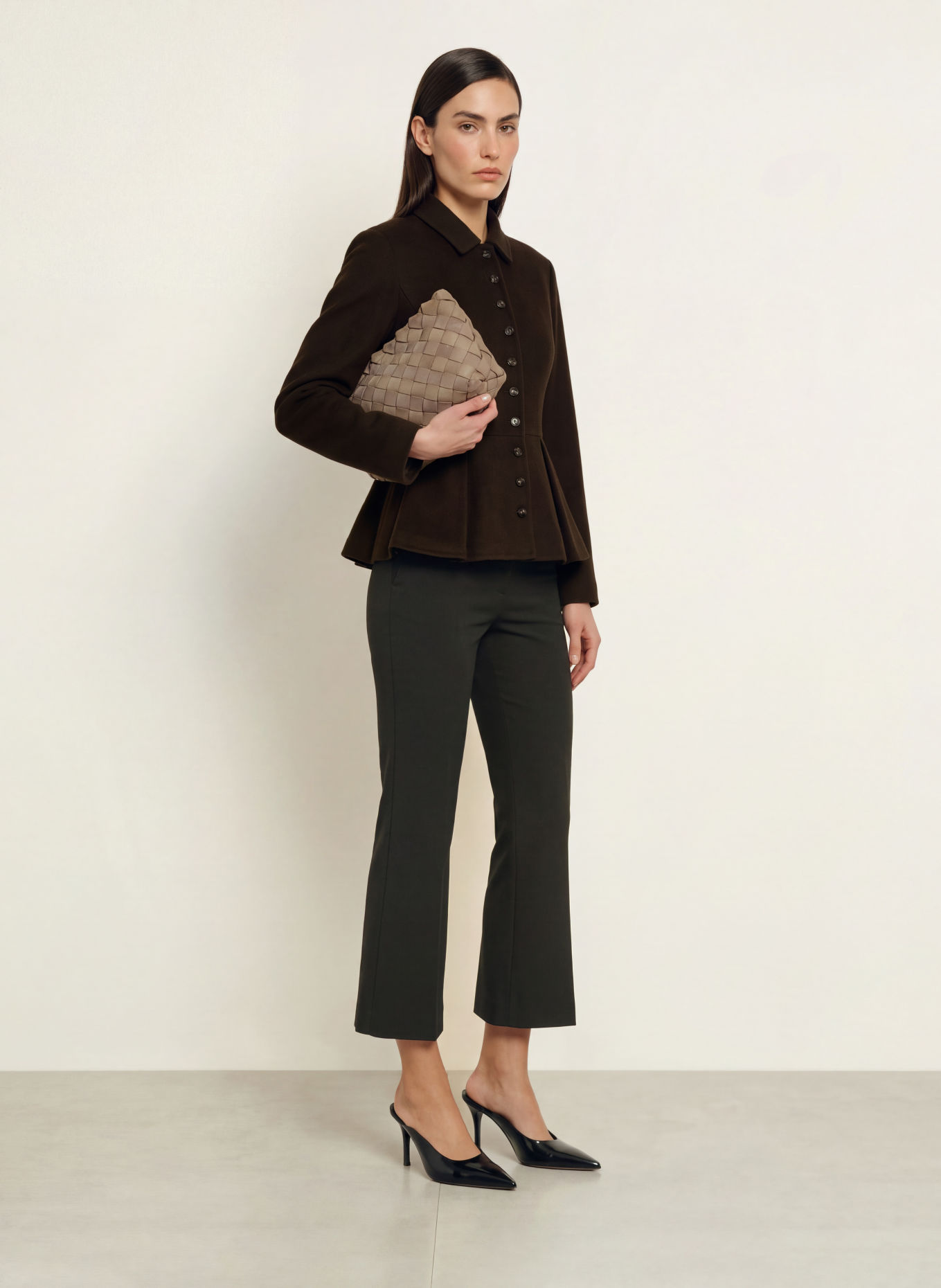 Naghedi GIGI LARGE Clutch: GRAY / SILVER