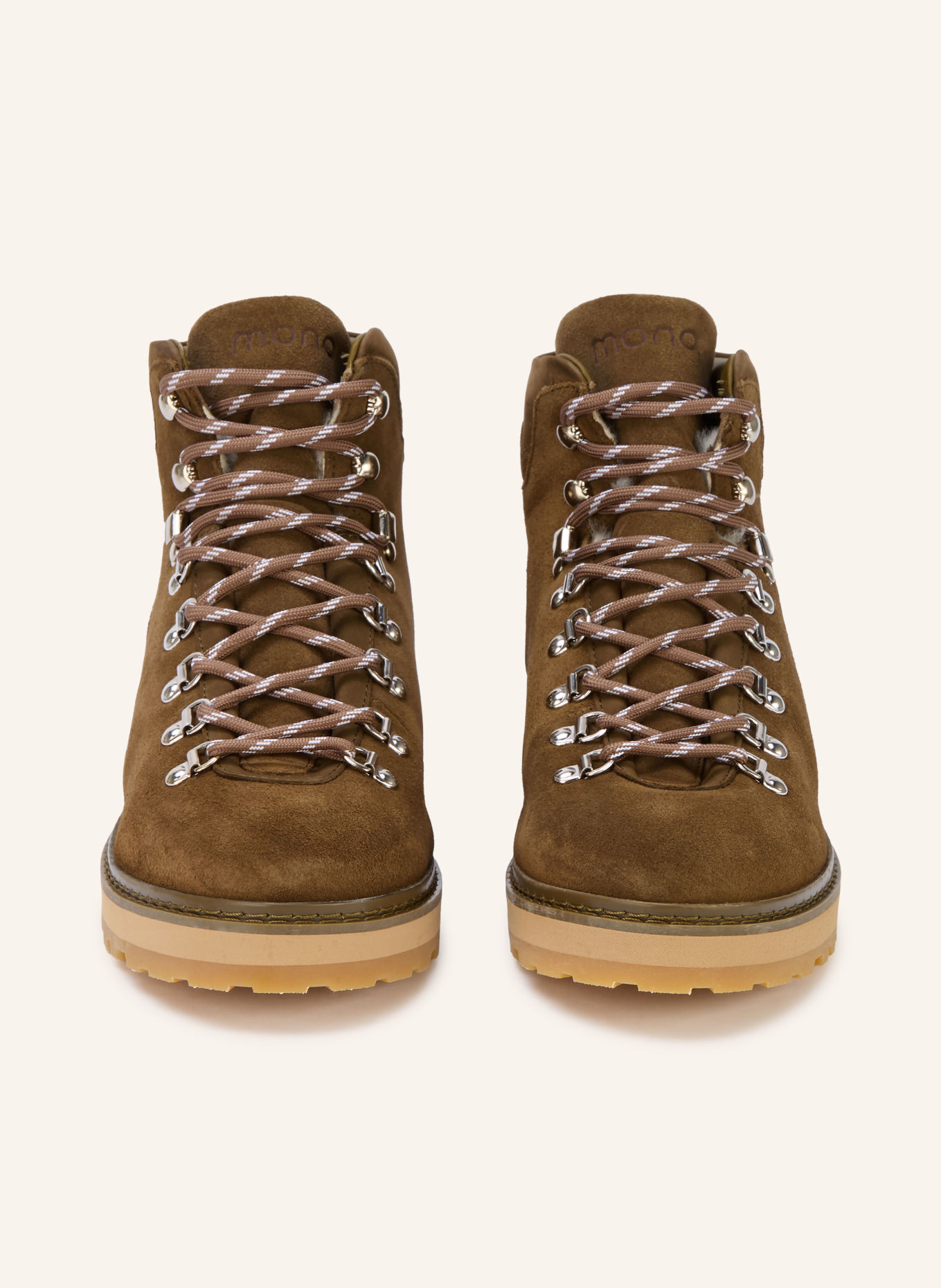 mono Boots à lacets TAG: OLIVE / ARGENT