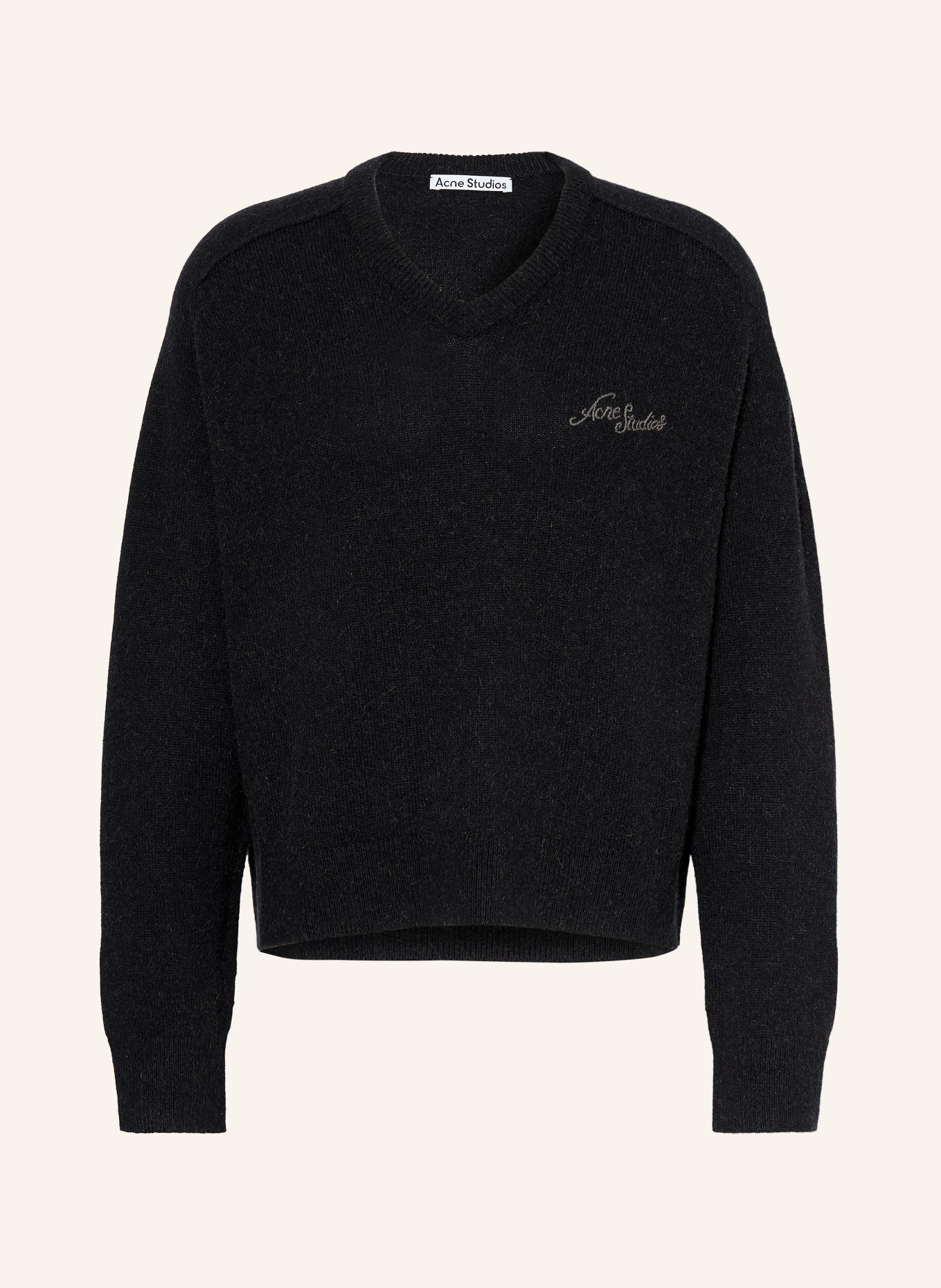 Acne Studios Pull en poil de chameau: NOIR