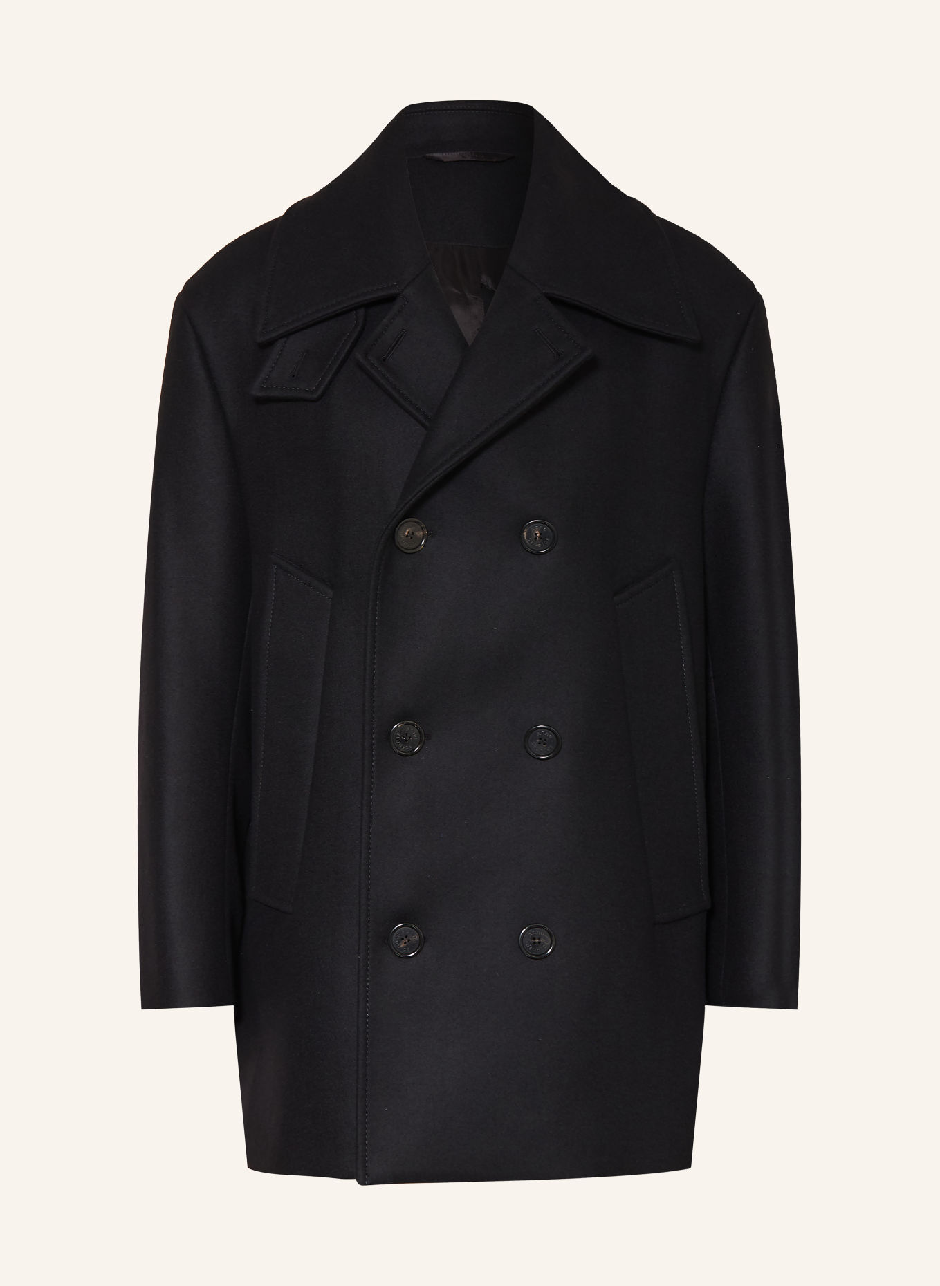 Acne Studios Caban kabát: ČERNÁ