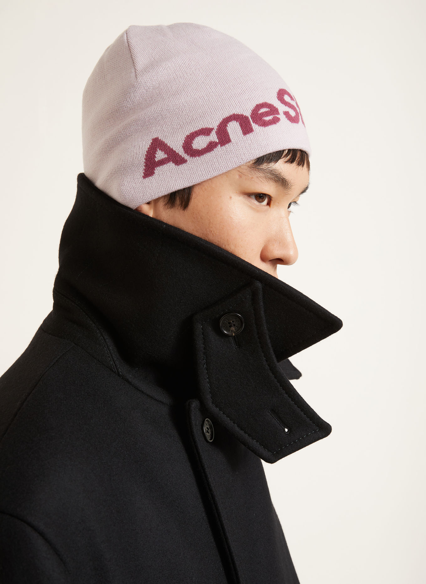 Acne Studios Caban kabát: ČERNÁ