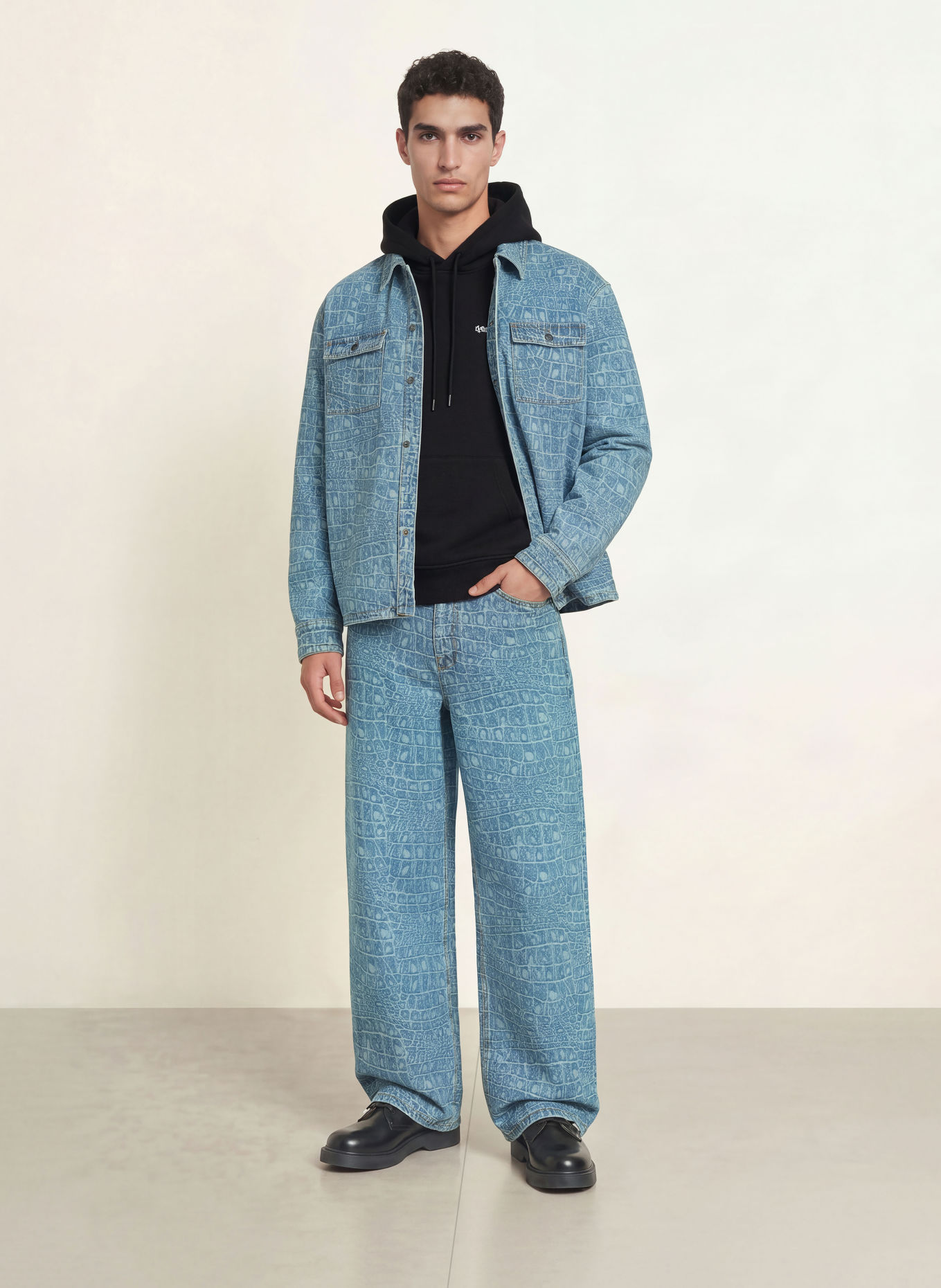 DAILY PAPER Jeansy CROC o luźnym kroju: BLUE