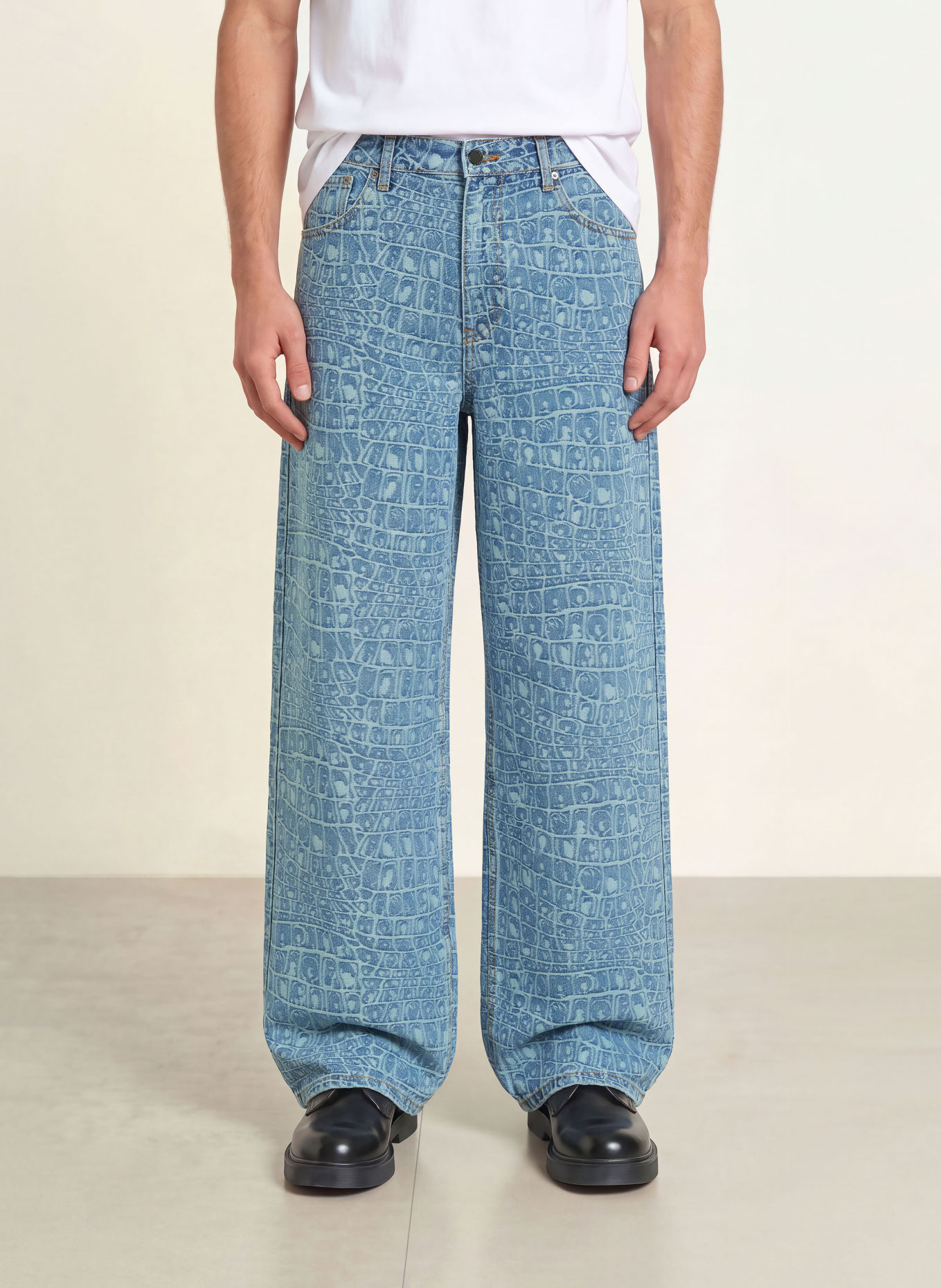 DAILY PAPER Jeansy CROC o luźnym kroju: BLUE