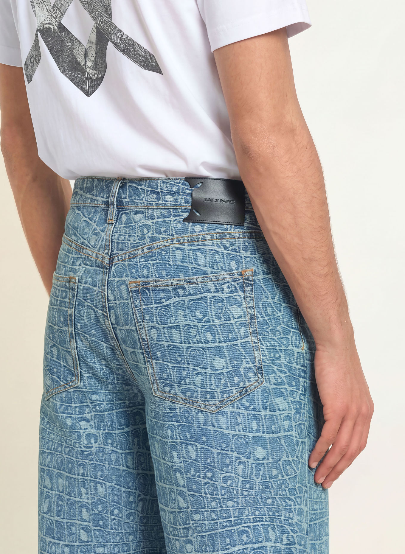 DAILY PAPER Jeansy CROC o luźnym kroju: BLUE