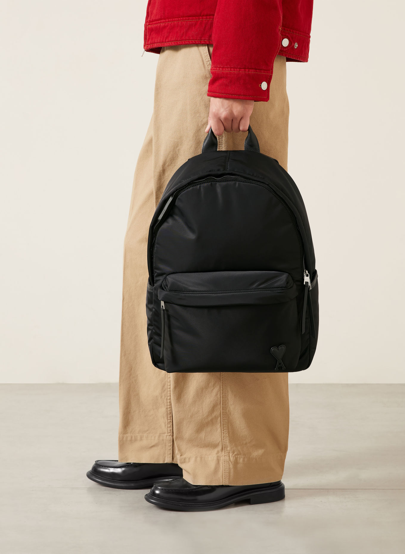 AMI PARIS Backpack: BLACK