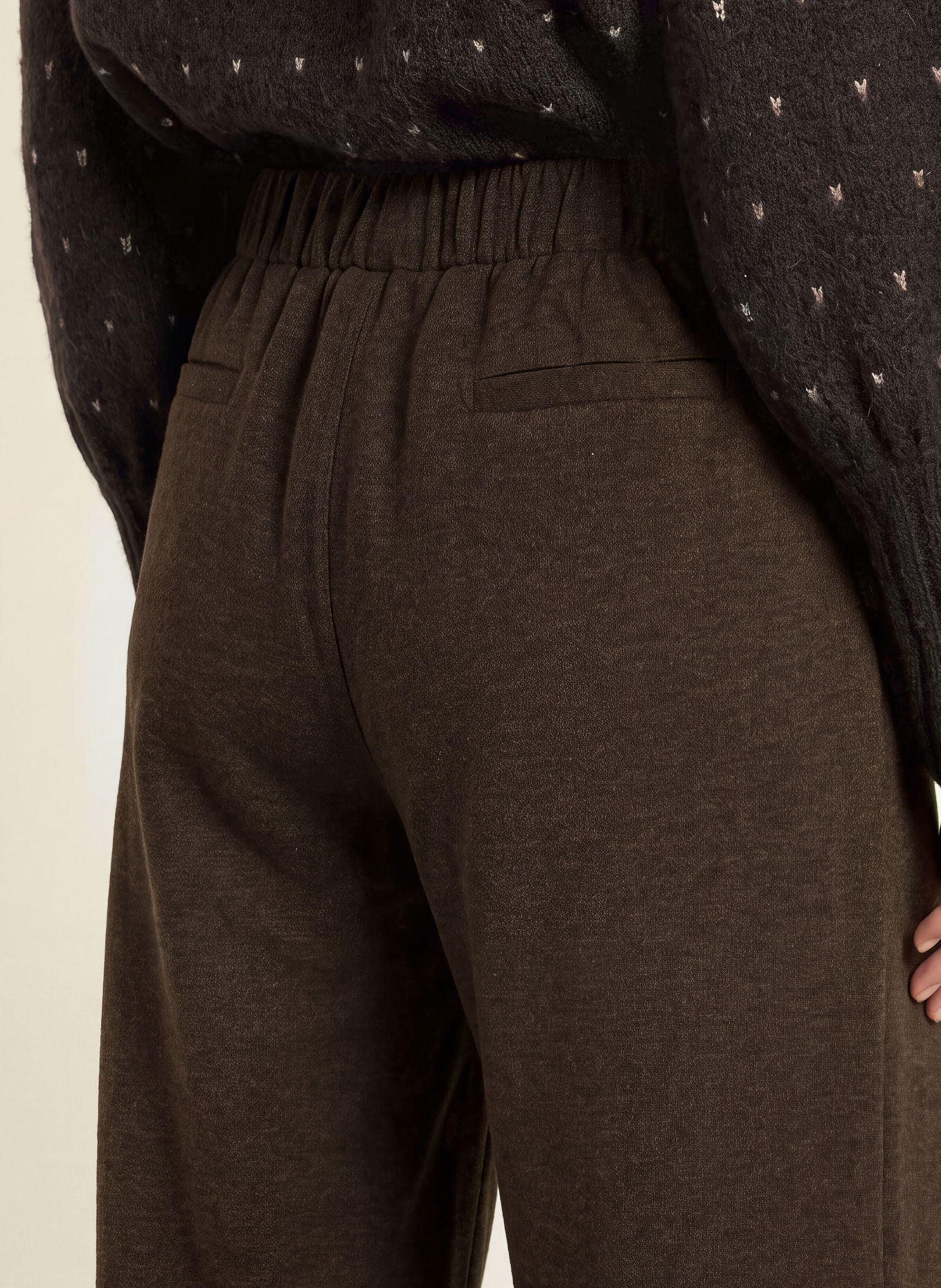 YERSE Wide-leg trousers VIRGINIA45: DARK BROWN