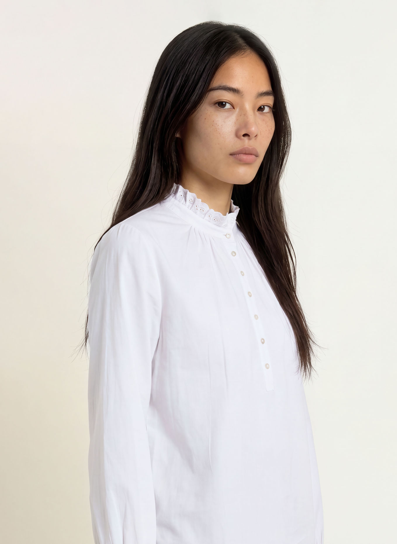 YERSE Shirt blouse: WHITE