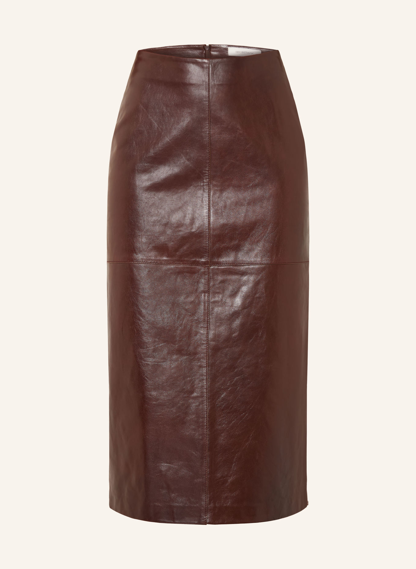 SPORTMAX Lederrock LAPPOLE: DUNKELROT
