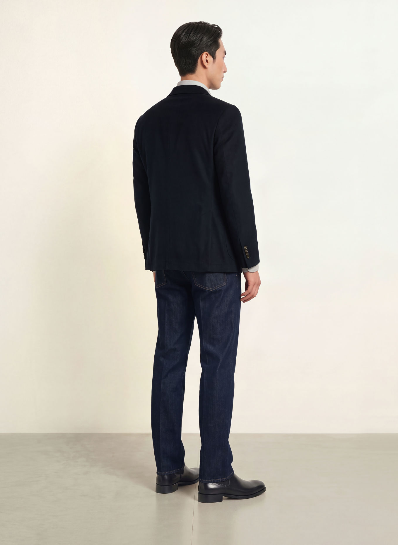 windsor. Combi-jasje GIORNO Extra Slim Fit met kasjmier: 401 Dark Blue 401