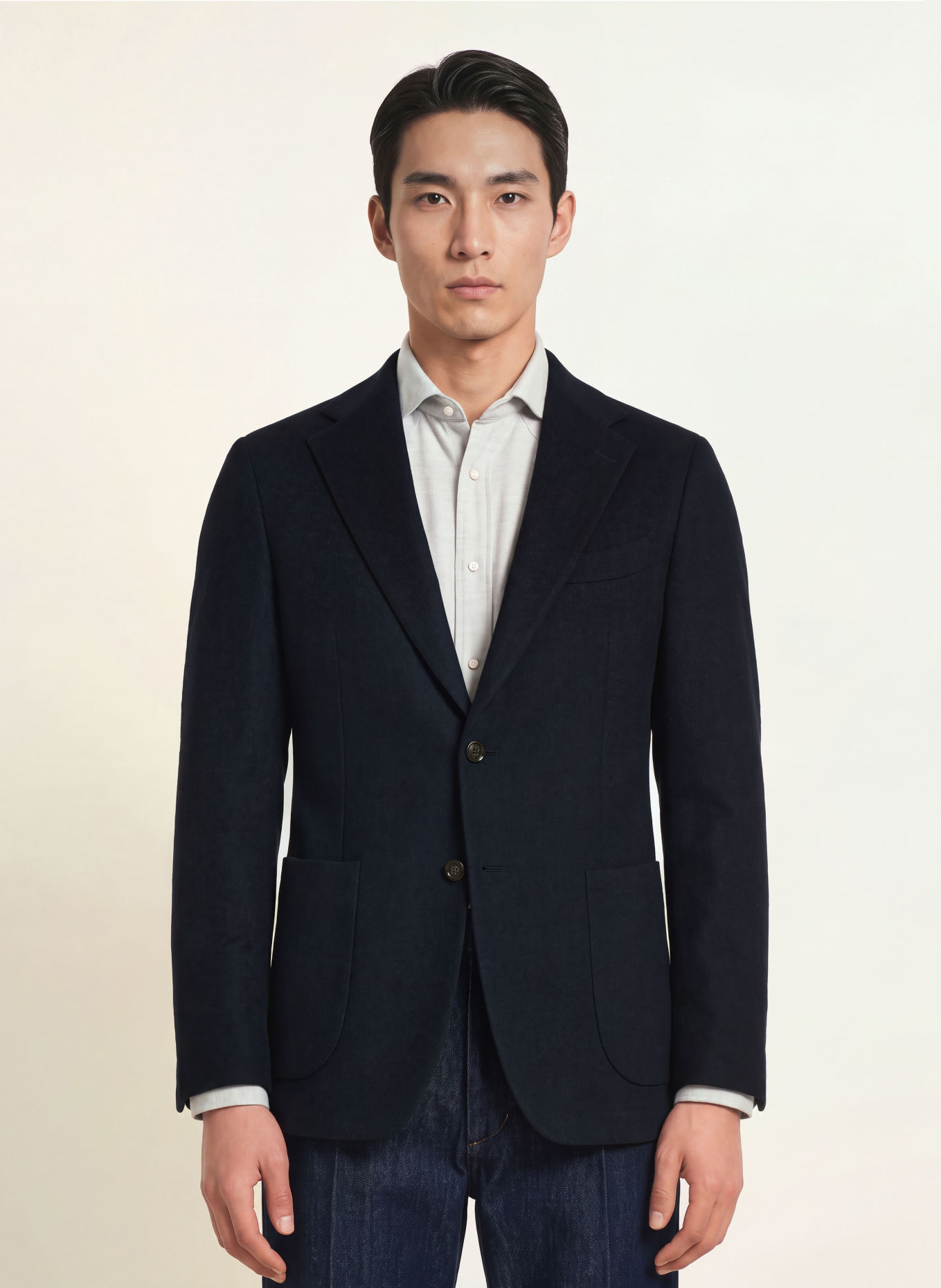 windsor. Combi-jasje GIORNO Extra Slim Fit met kasjmier: 401 Dark Blue 401