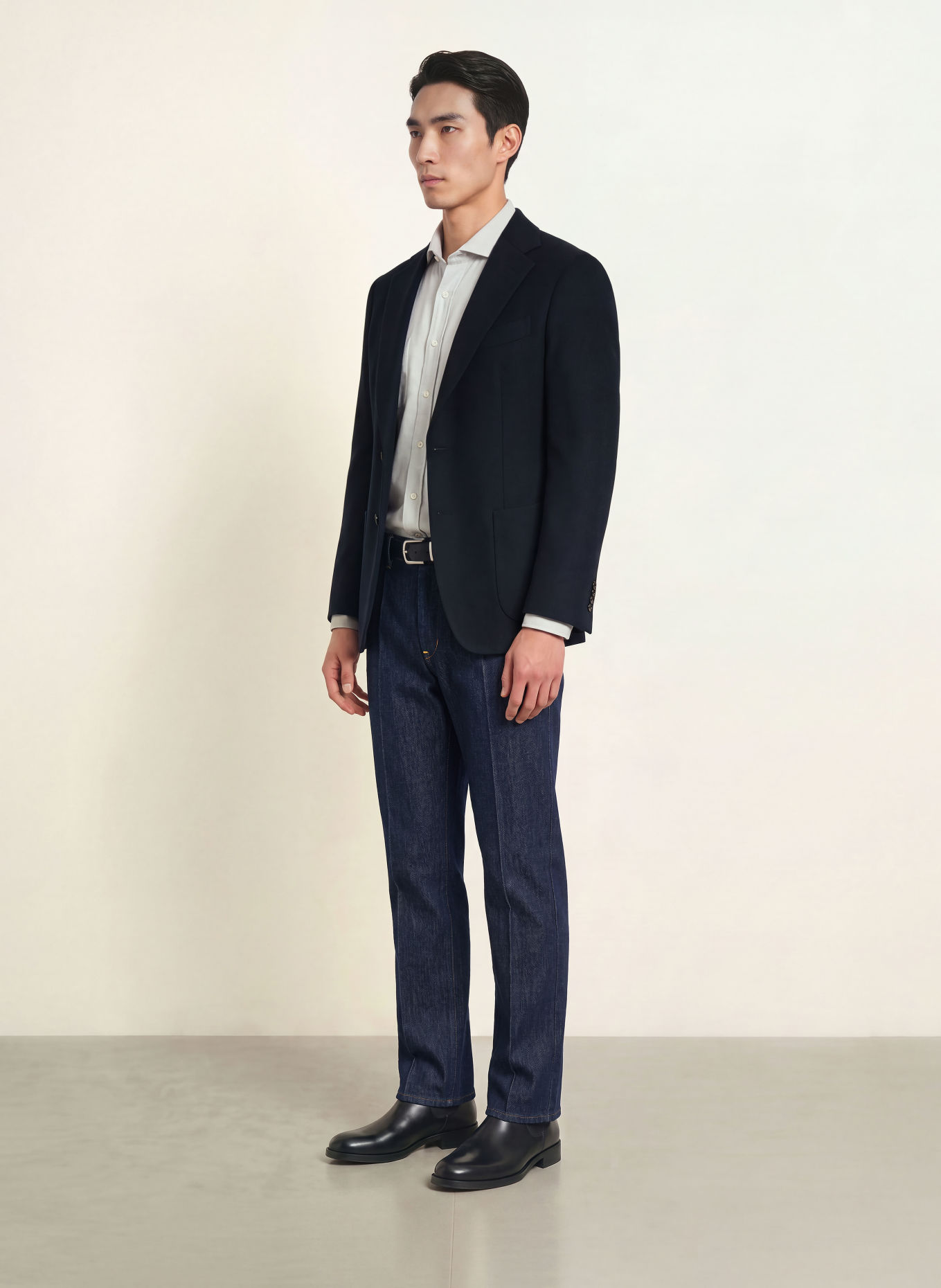 windsor. Combi-jasje GIORNO Extra Slim Fit met kasjmier: 401 Dark Blue 401