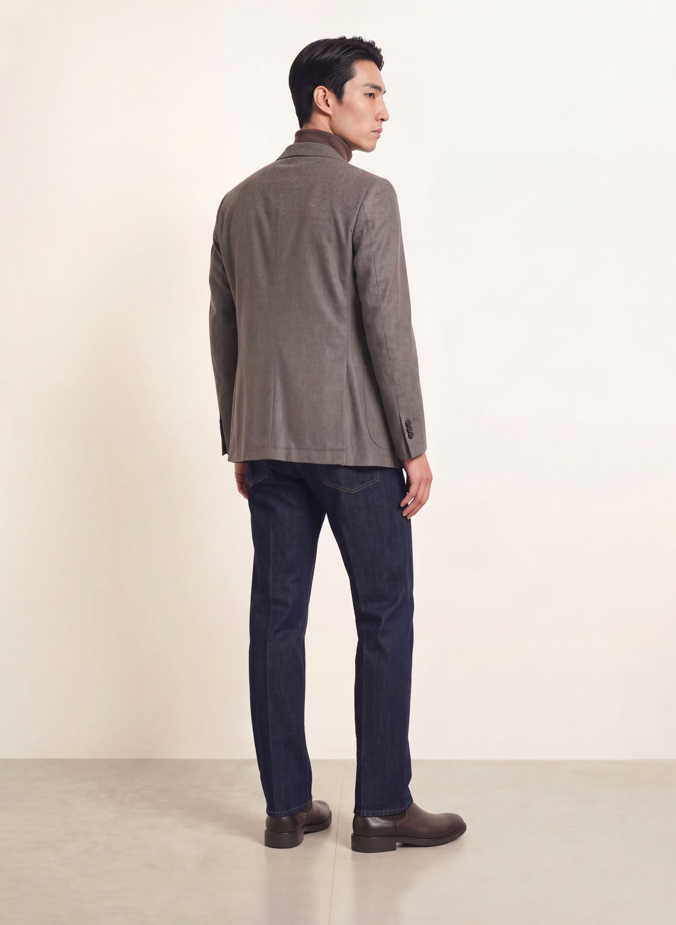 windsor. Veston coupe ajustée: MARRON