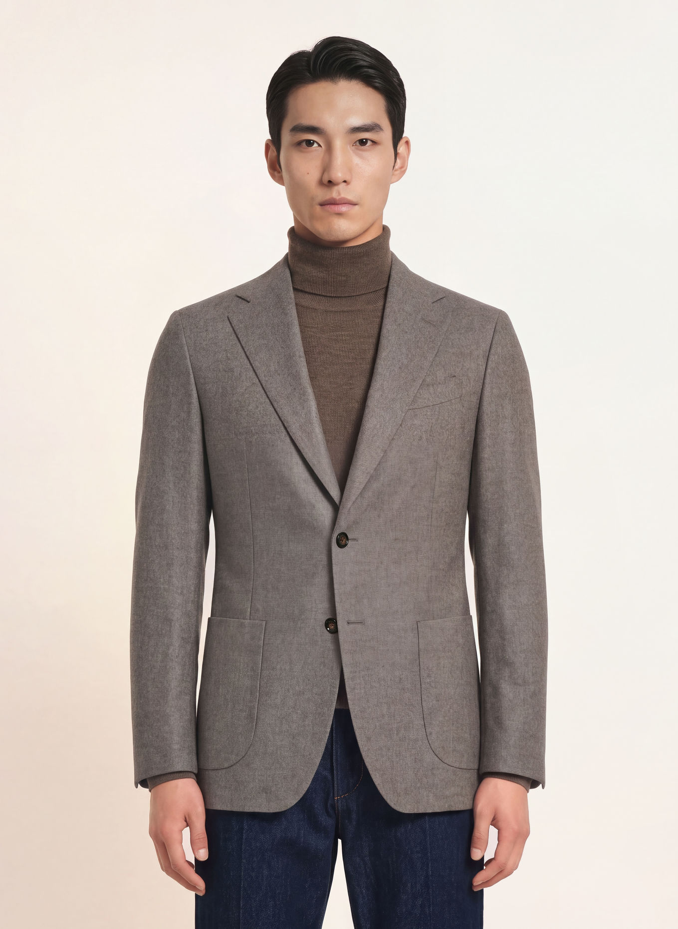 windsor. Veston coupe ajustée: MARRON