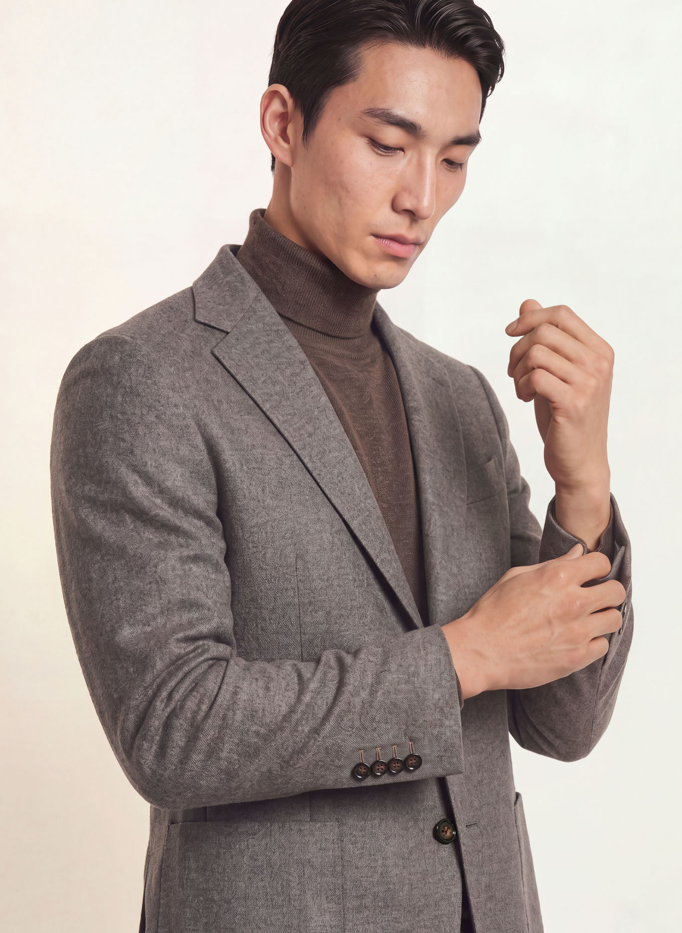windsor. Veston coupe ajustée: MARRON
