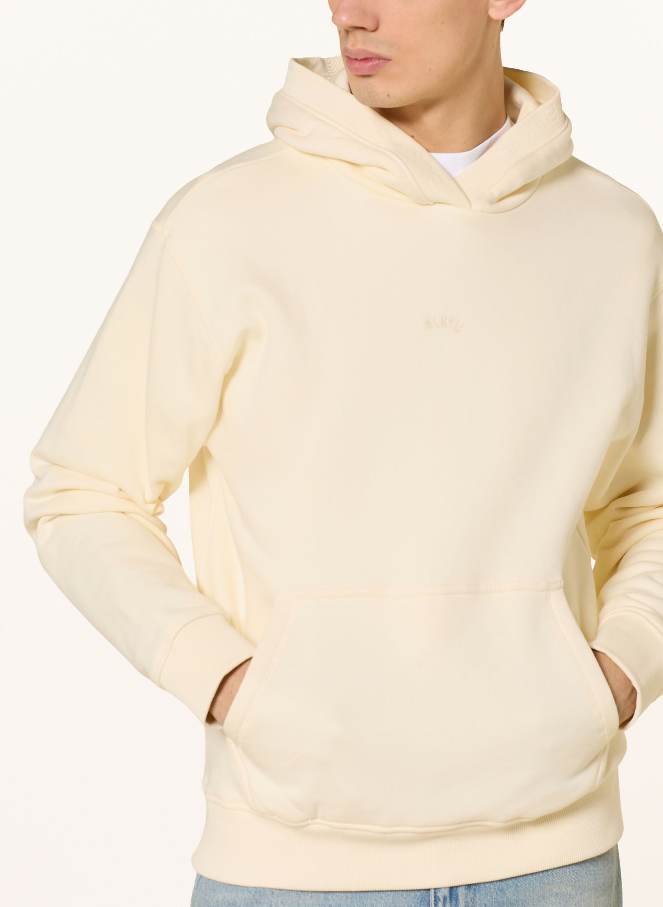BLKVIS Sweat à capuche LETTERING: ÉCRU