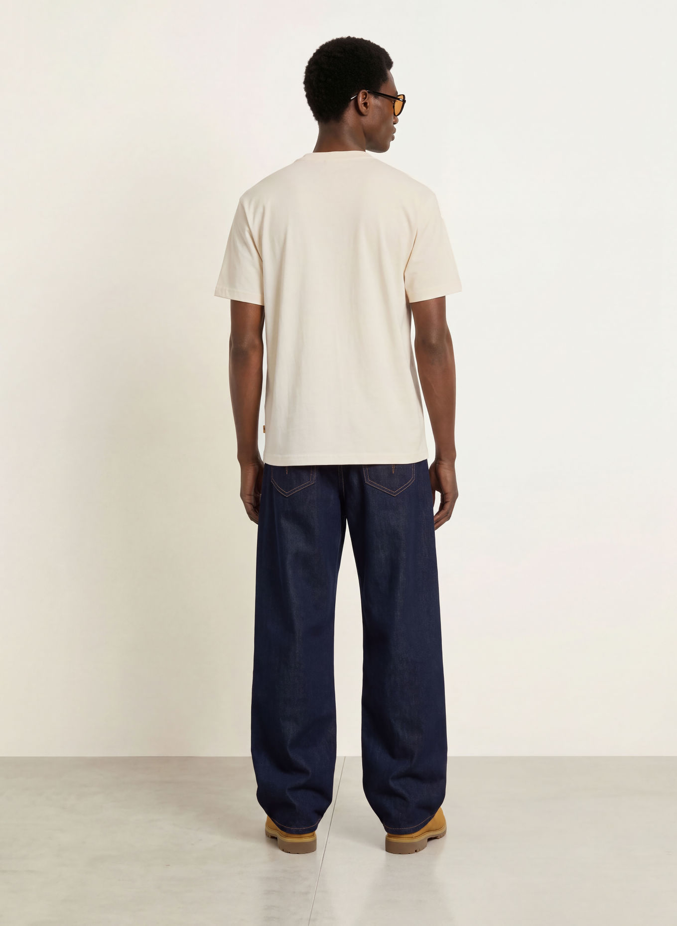 BLKVIS T-shirt TÉNIER: CRÈME / BLEU PÉTROLE