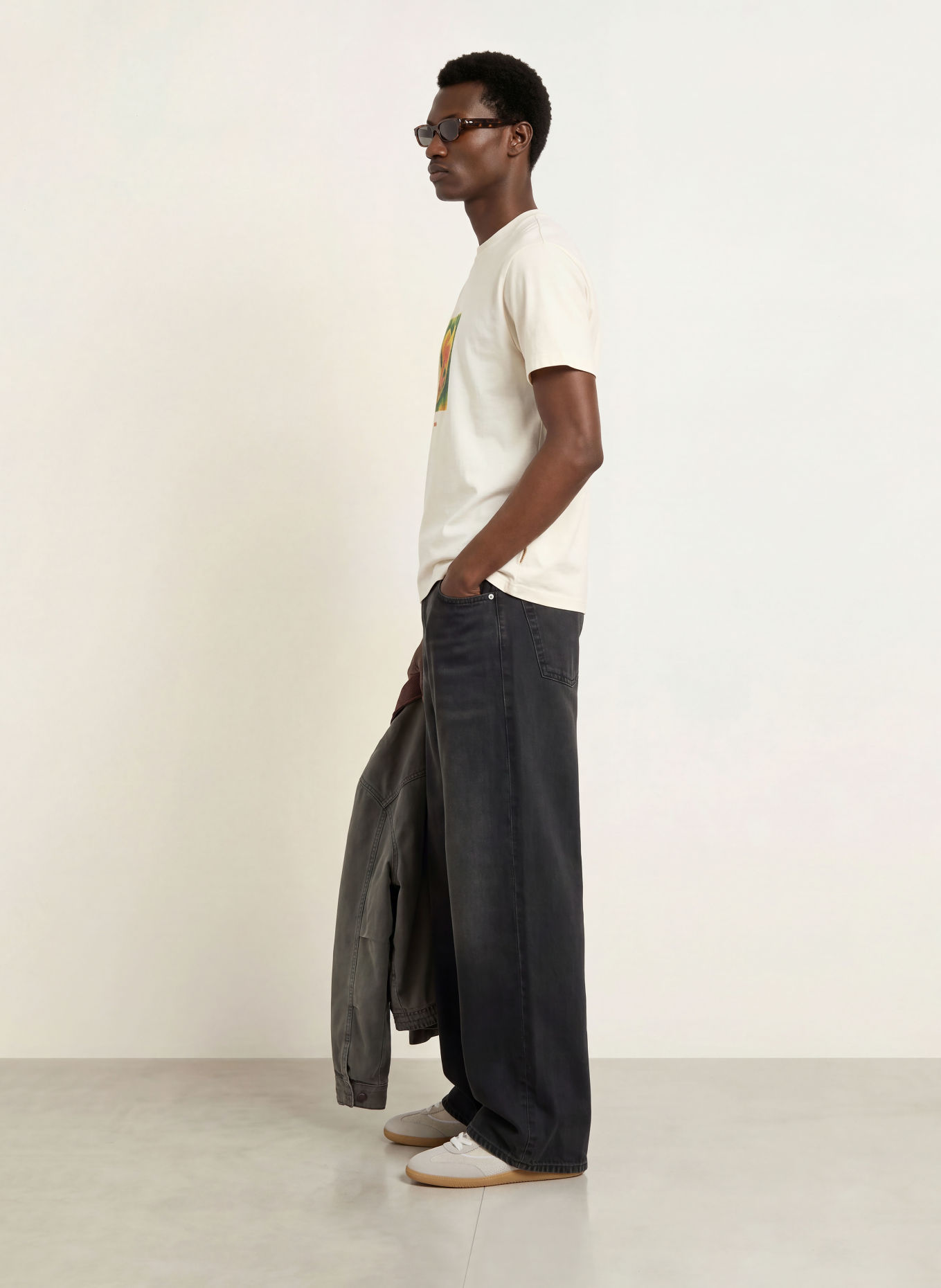 BLKVIS T-shirt: CRÈME / MARRON / VERT