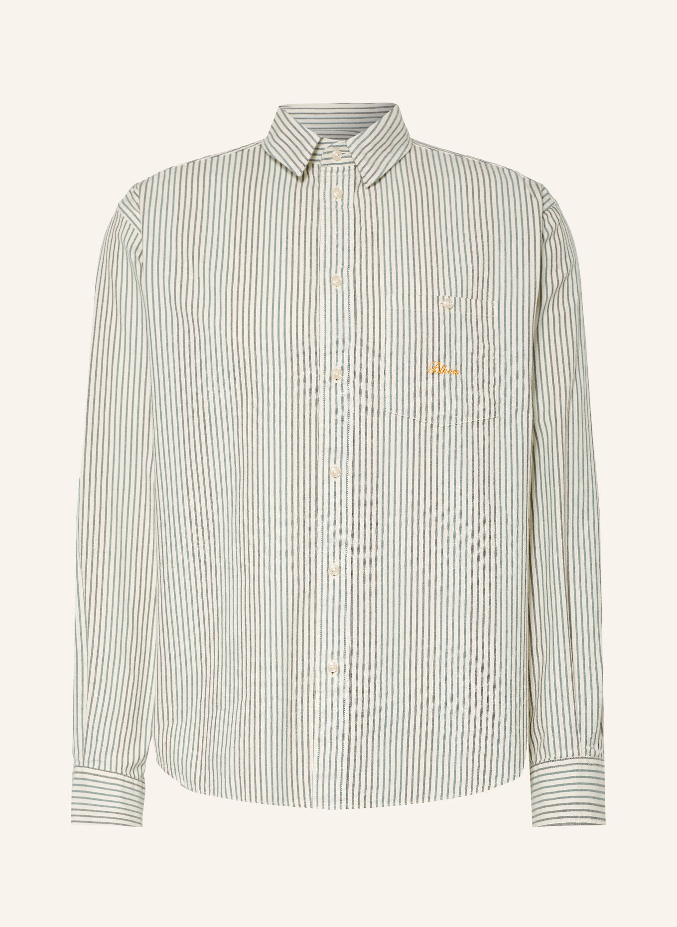 BLKVIS Hemd SCRIPT HEAVY Comfort Fit: CREME / DUNKELGRAU