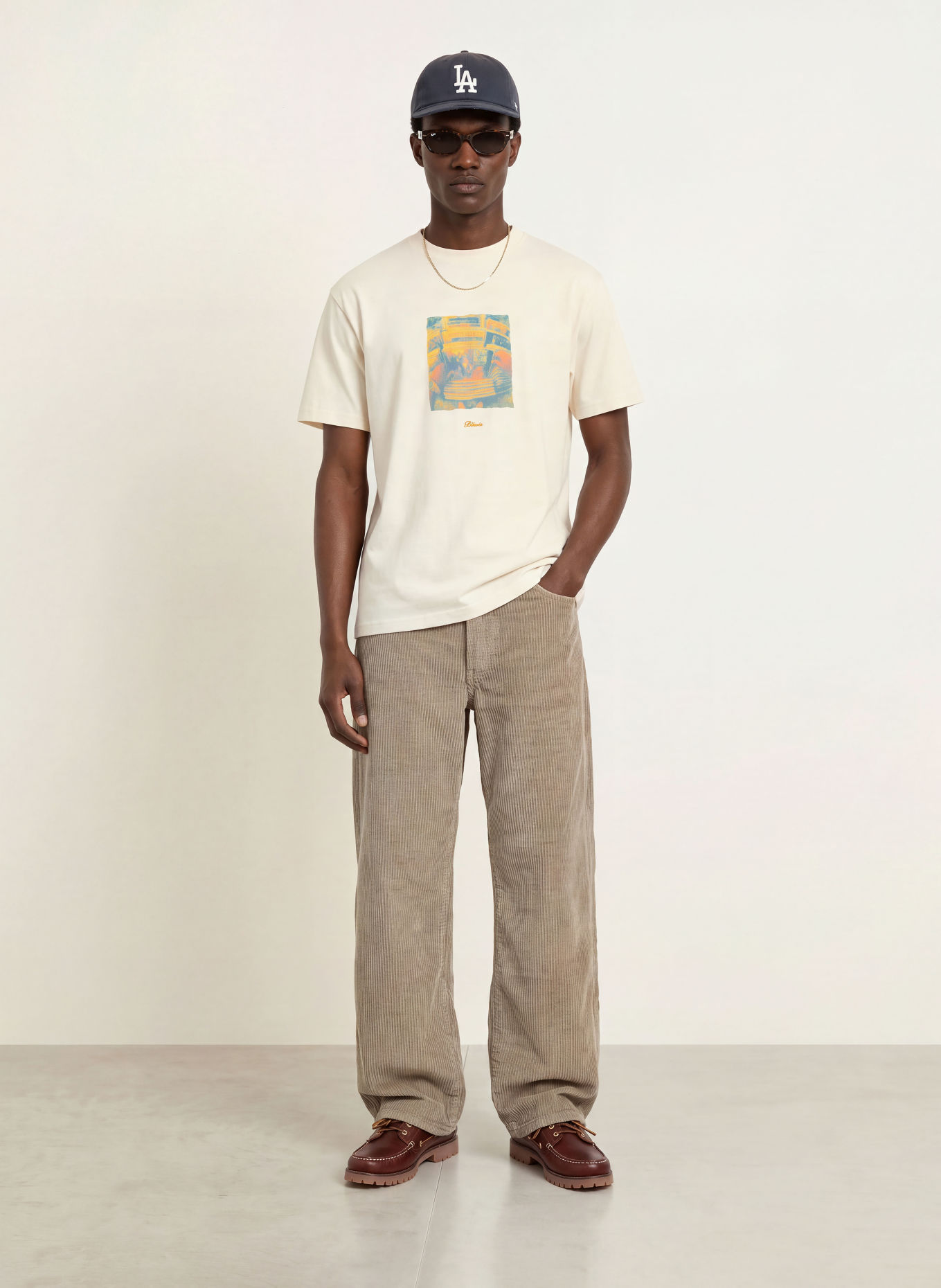 BLKVIS T-shirt DIGGIN CRATES: CRÈME / MARRON CLAIR / OLIVE