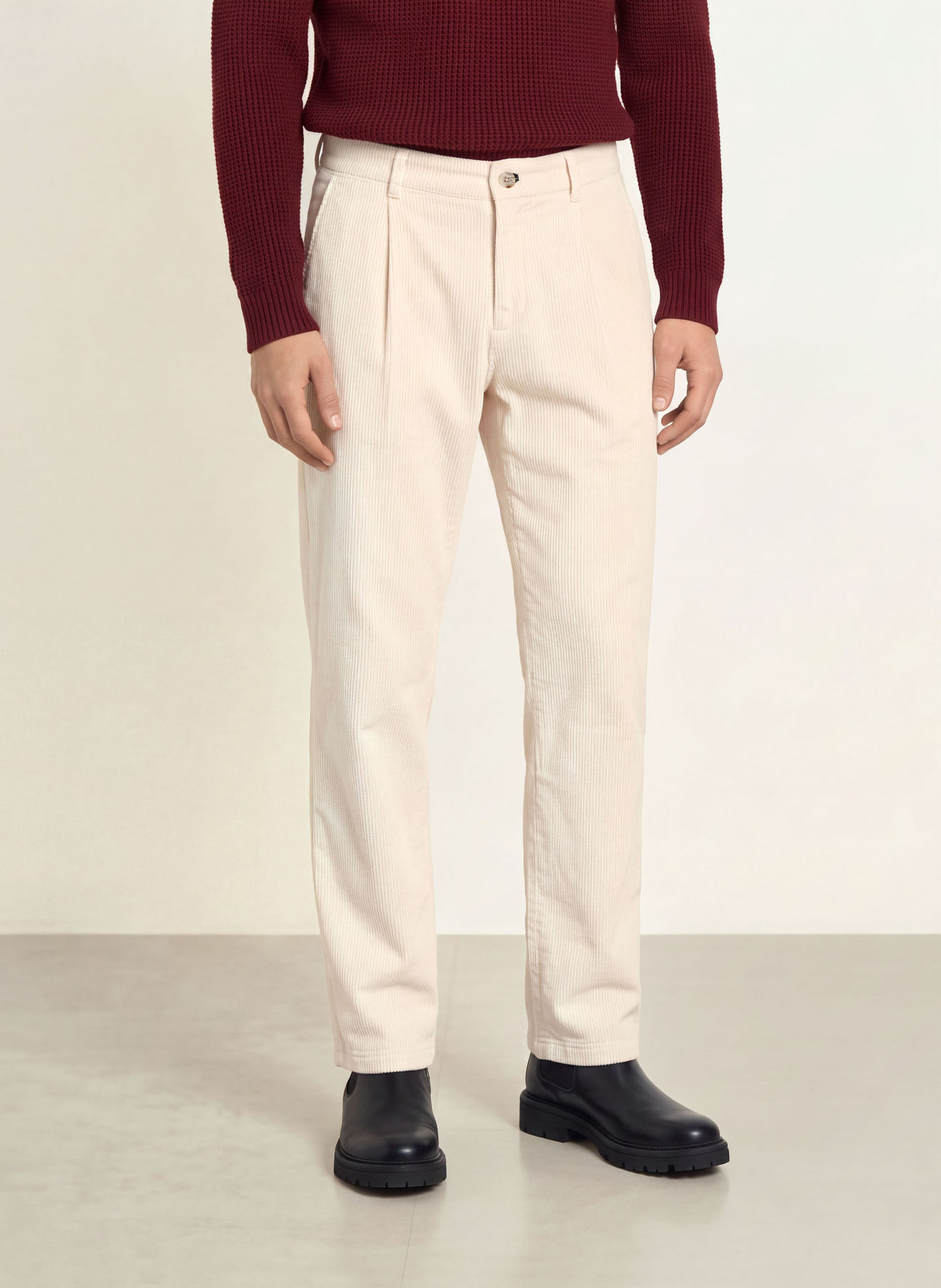 JOOP! JEANS Kordové kalhoty RAFAEL Regular Fit: BÉŽOVÁ