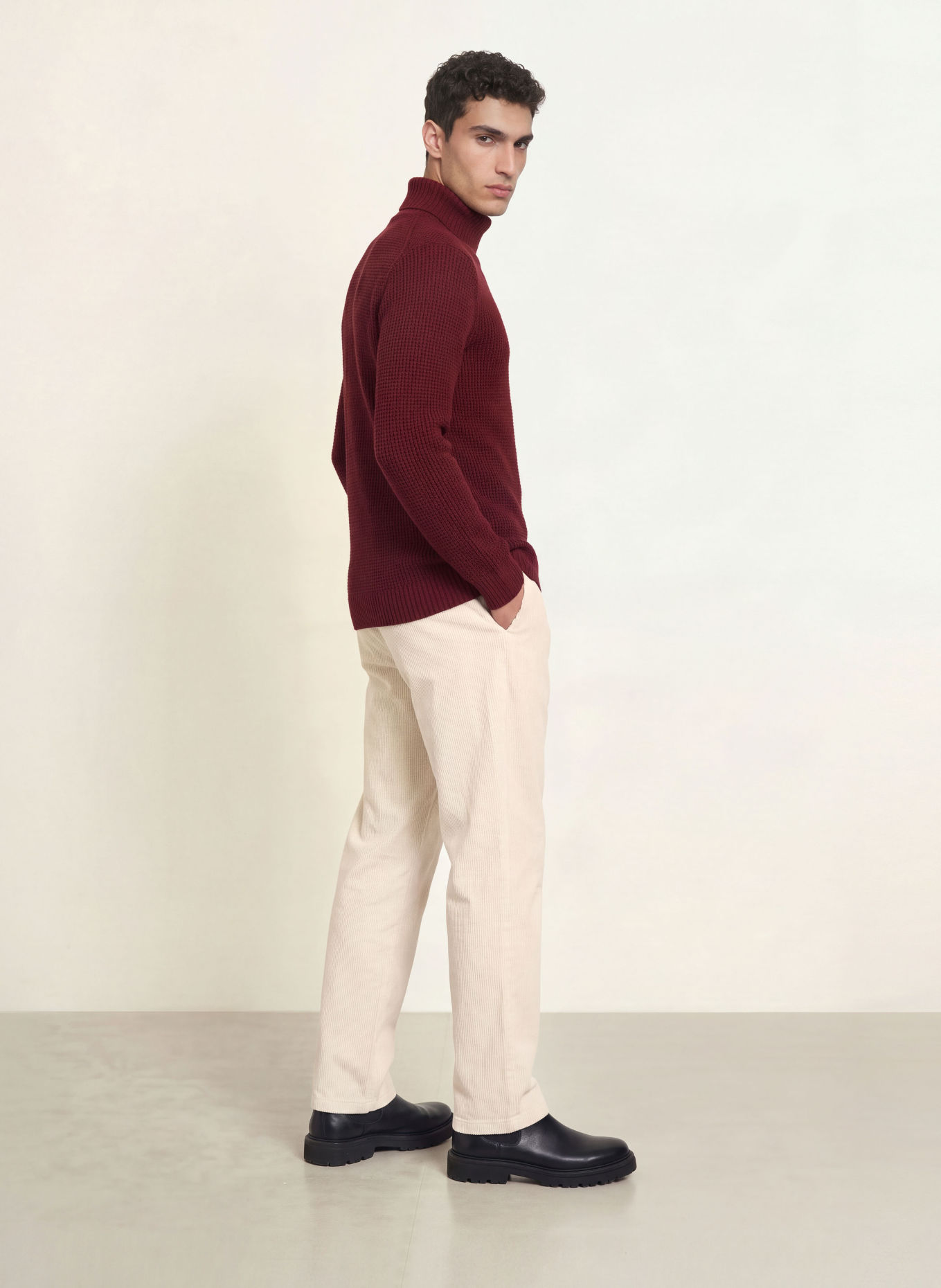 JOOP! JEANS Kordové kalhoty RAFAEL Regular Fit: BÉŽOVÁ