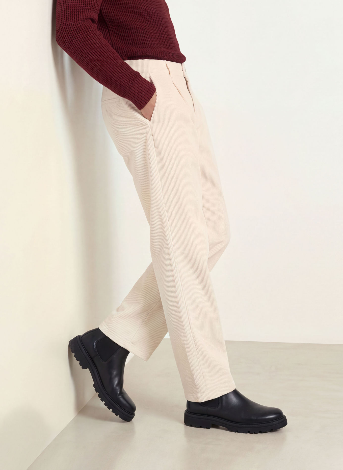 JOOP! JEANS Kordové kalhoty RAFAEL Regular Fit: BÉŽOVÁ