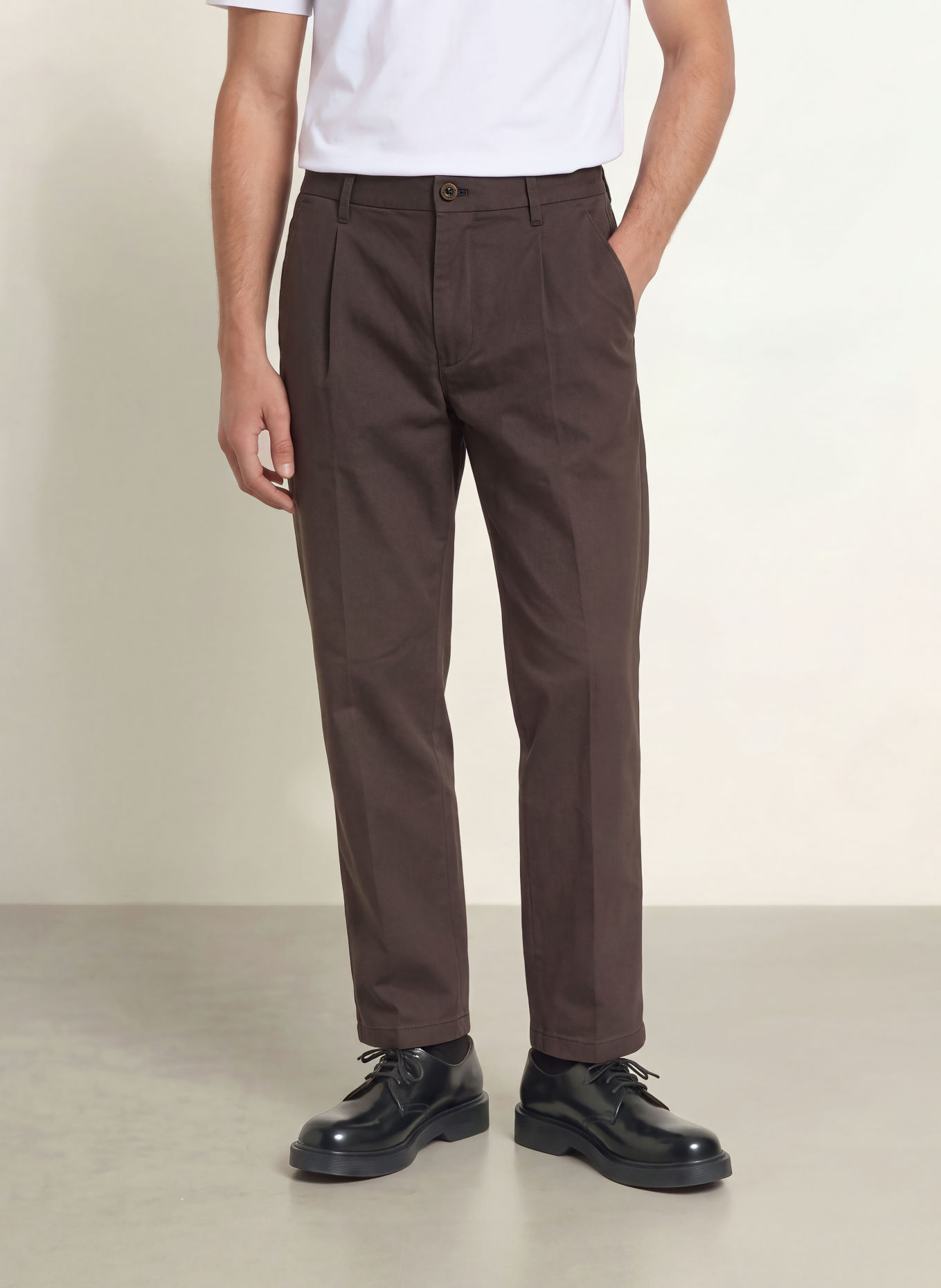 JOOP! JEANS LEAD Loose-Fit Chinos: DARK BROWN