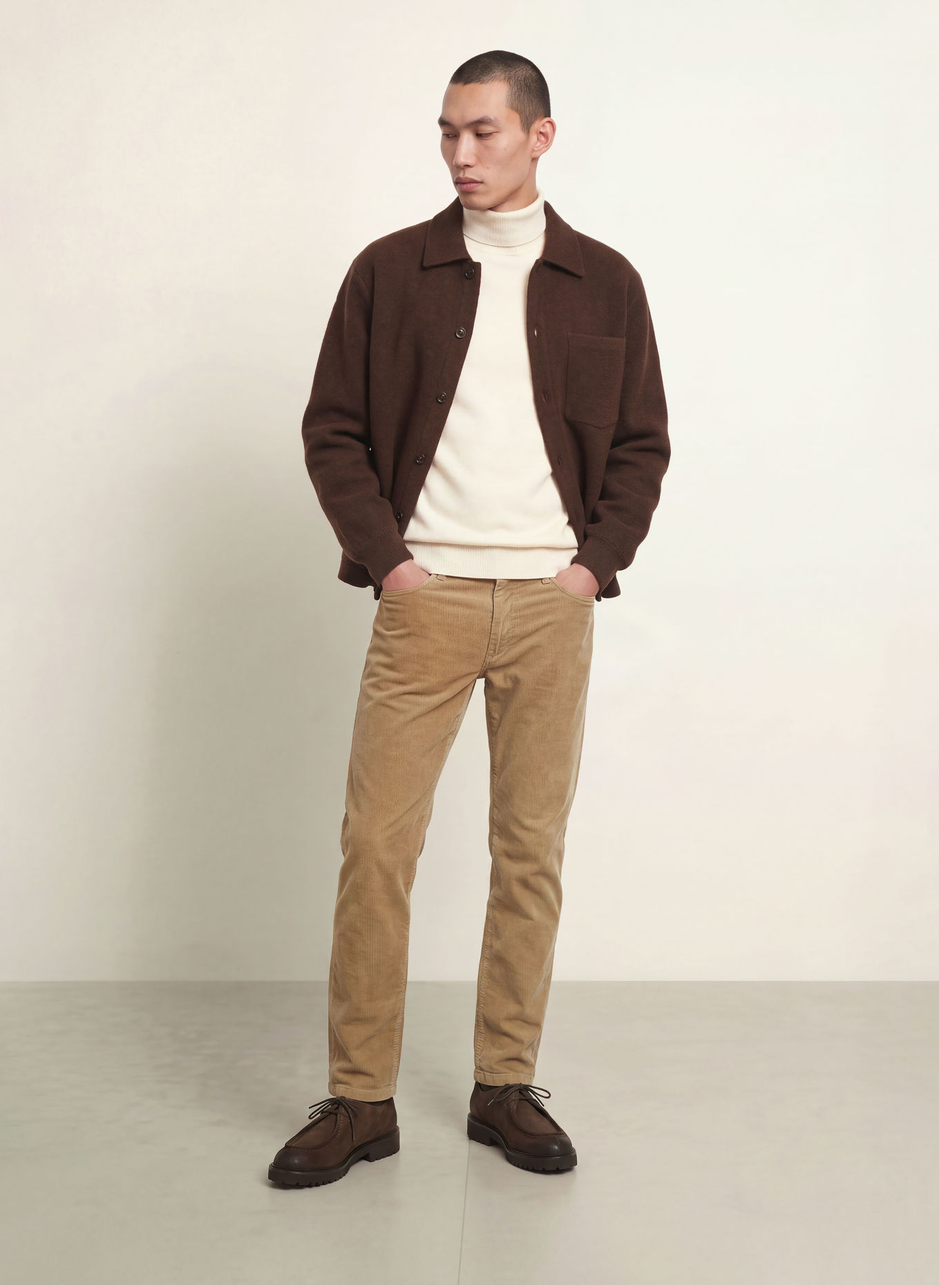 JOOP! JEANS MATTHEW Modern Fit Cord Chino: BEIGE