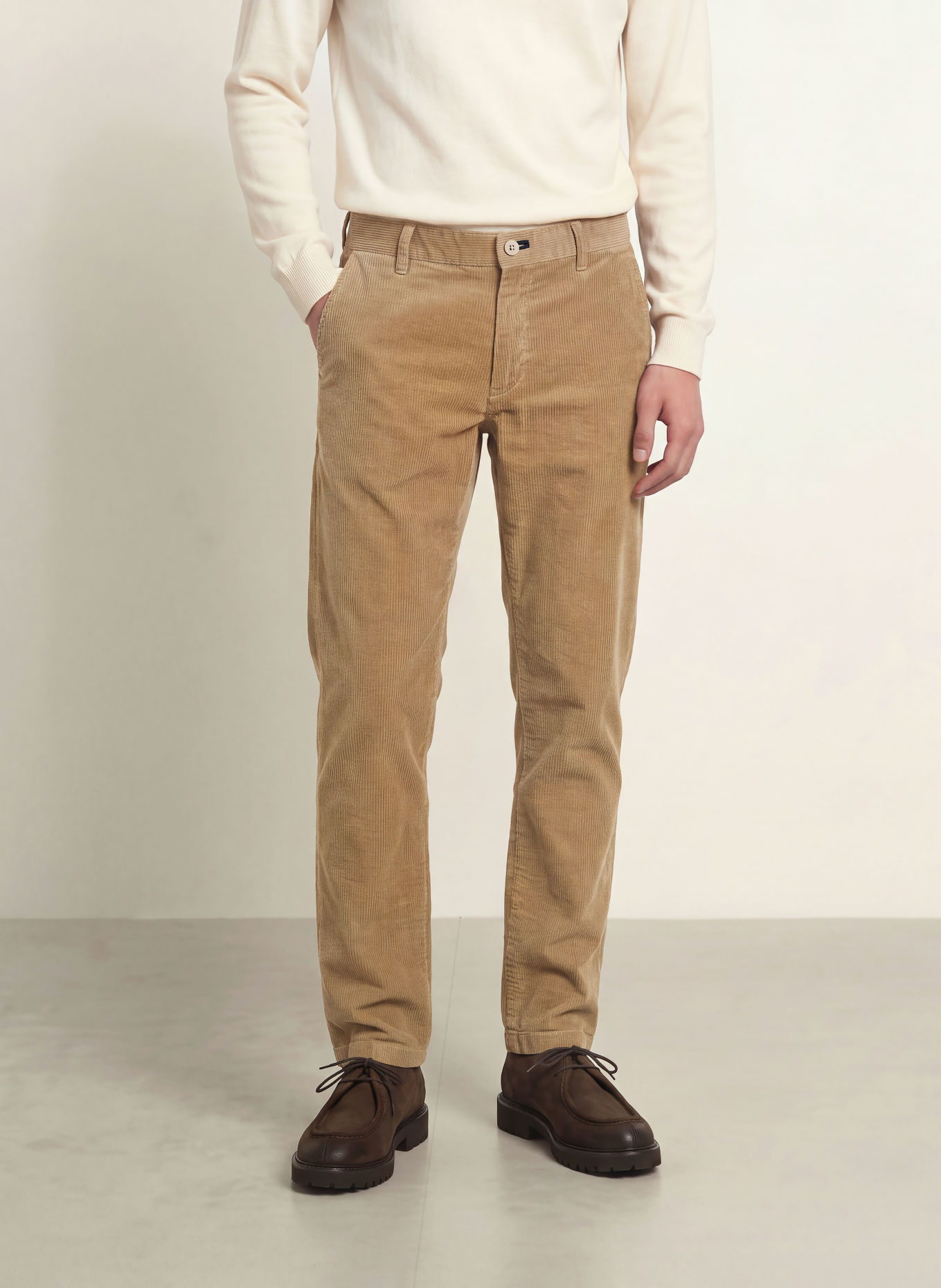 JOOP! JEANS MATTHEW Modern Fit Cord Chino: BEIGE