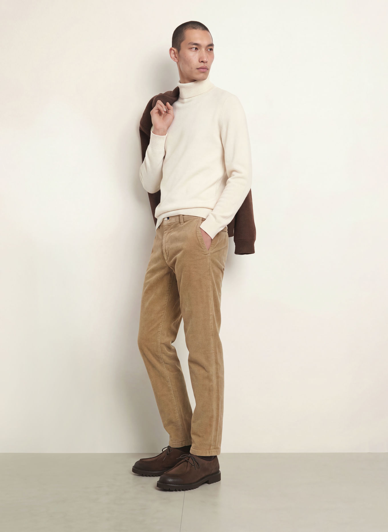 JOOP! JEANS MATTHEW Modern Fit Cord Chino: BEIGE