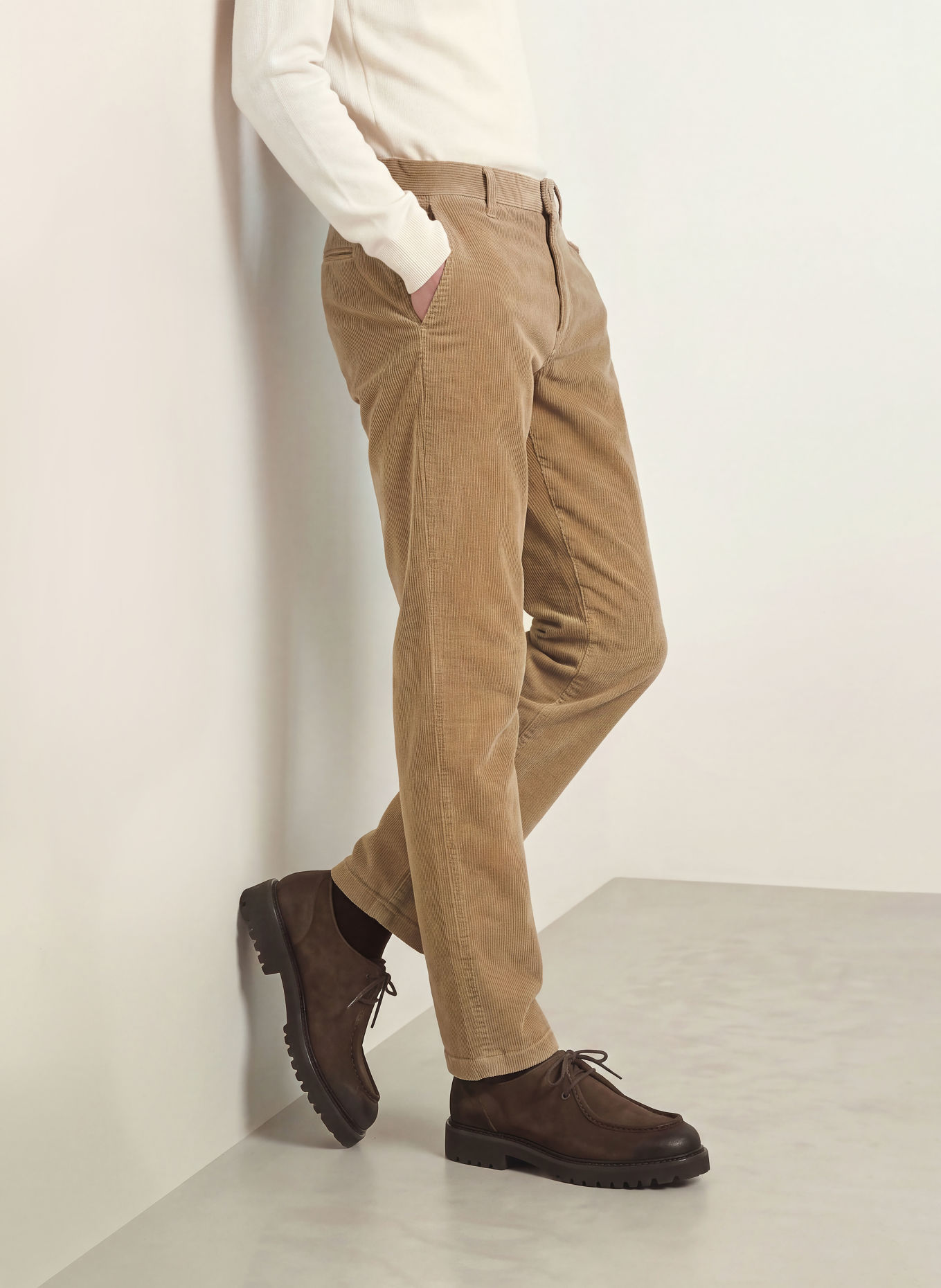 JOOP! JEANS MATTHEW Modern Fit Cord Chino: BEIGE
