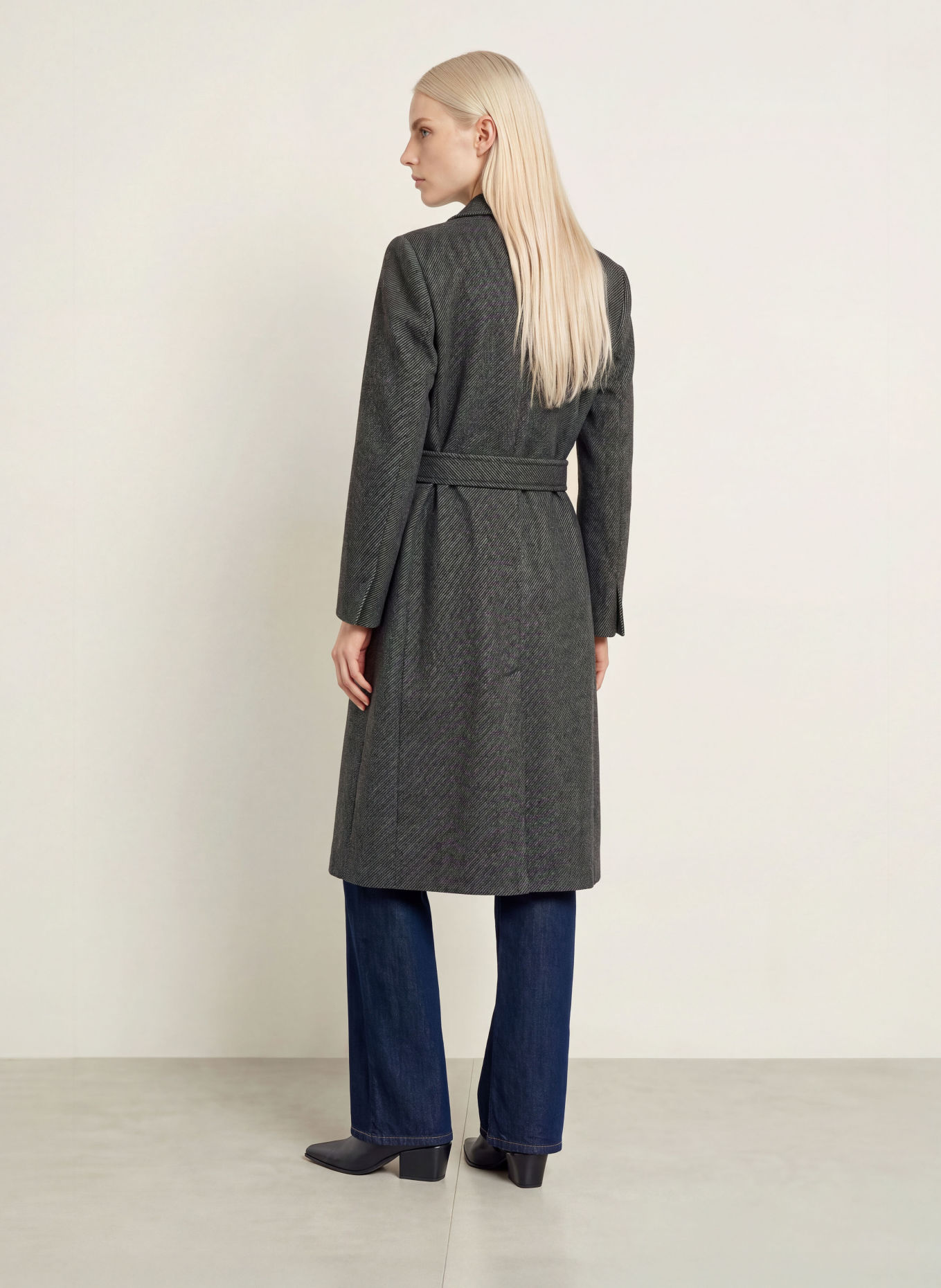 MAX & Co. Mantel RUNAWAY1: GRAU / SCHWARZ