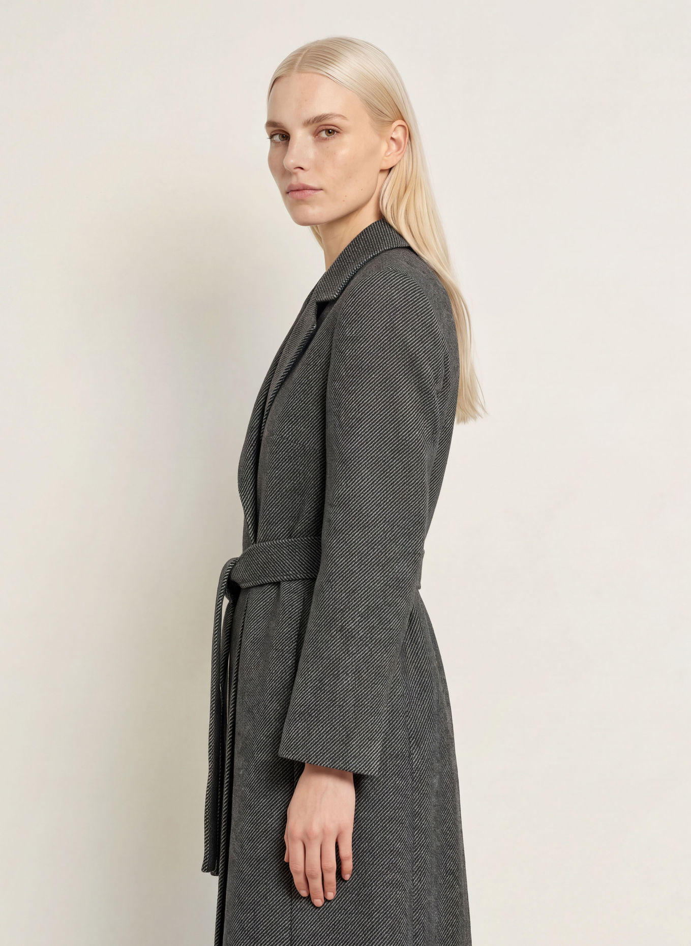 MAX & Co. Mantel RUNAWAY1: GRAU / SCHWARZ