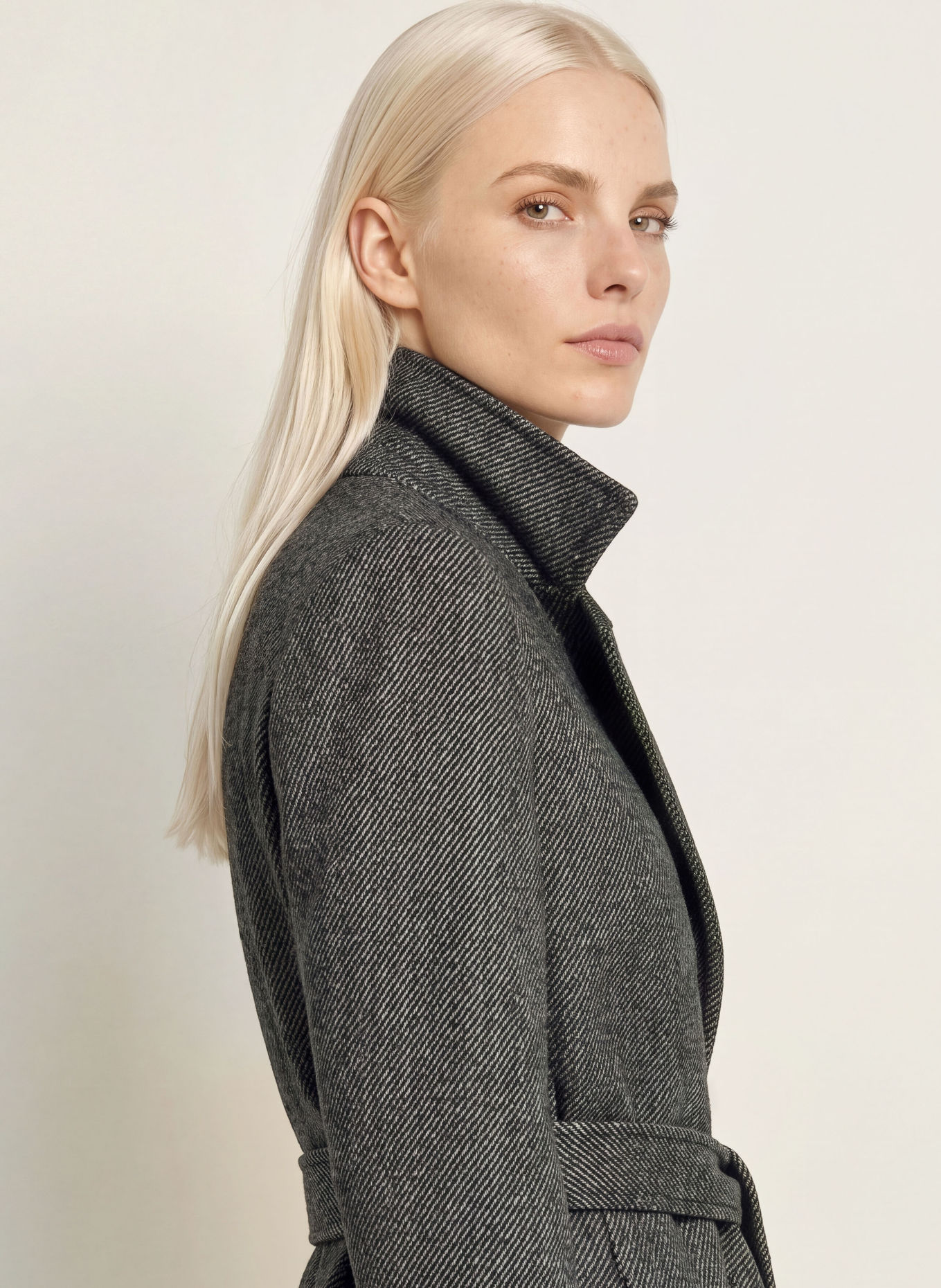 MAX & Co. Mantel RUNAWAY1: GRAU / SCHWARZ