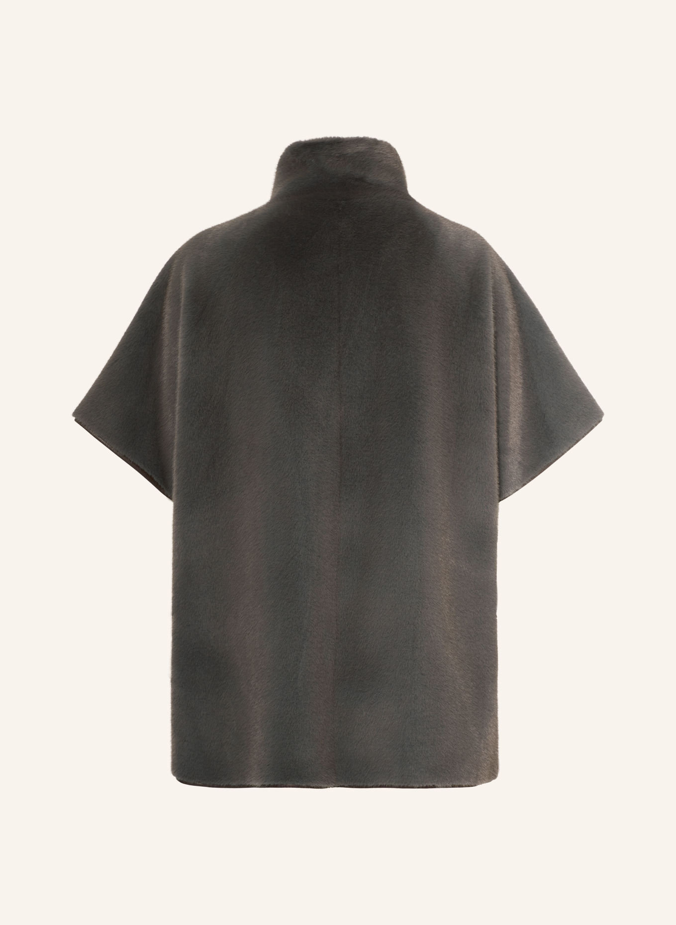 MARINA RINALDI MRSSPUMA Reversible Faux Fur Coat: GRAY