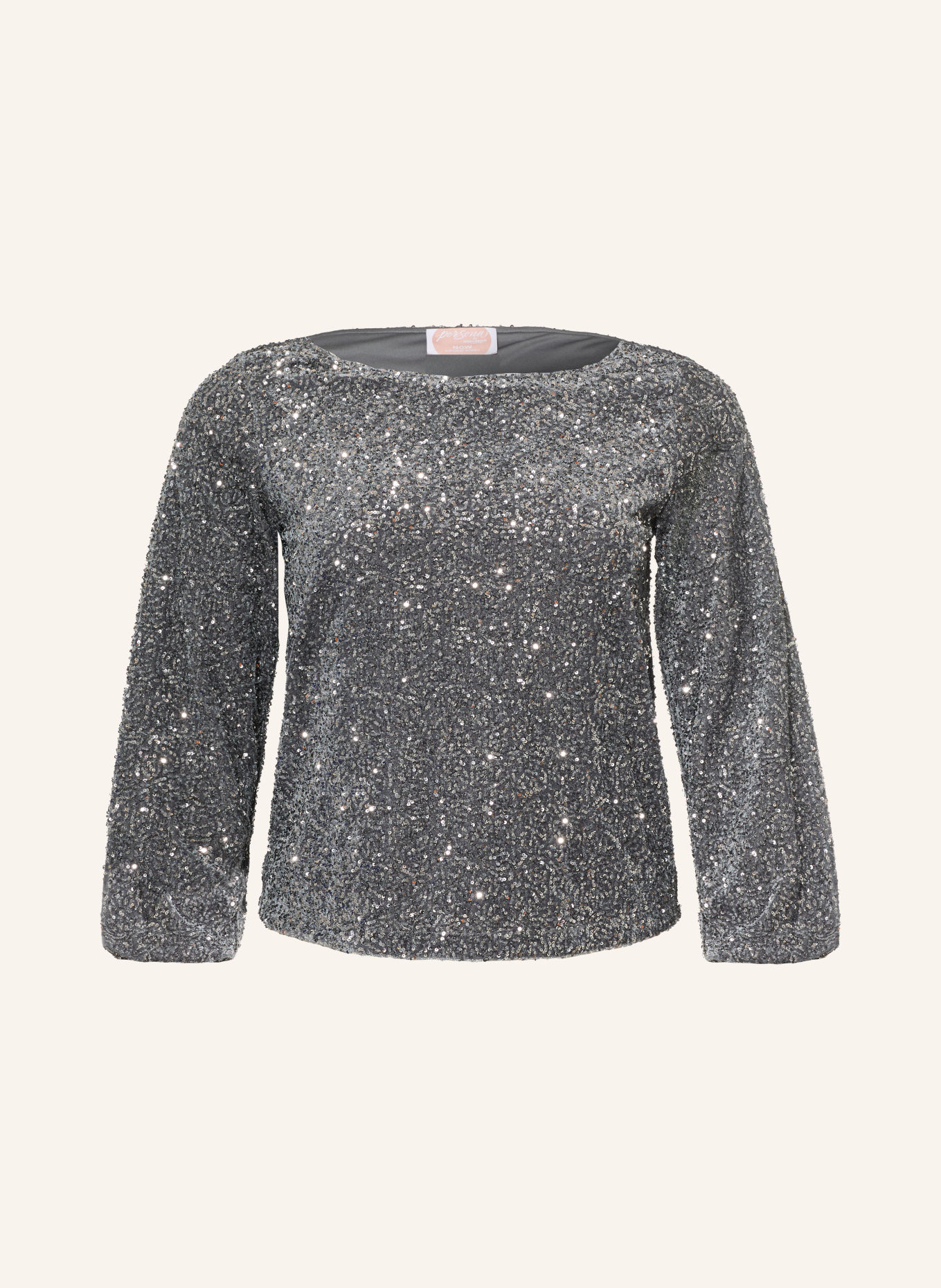 PERSONA MARINA RINALDI Pull NNWBAIA à paillettes: GRIS FONCÉ